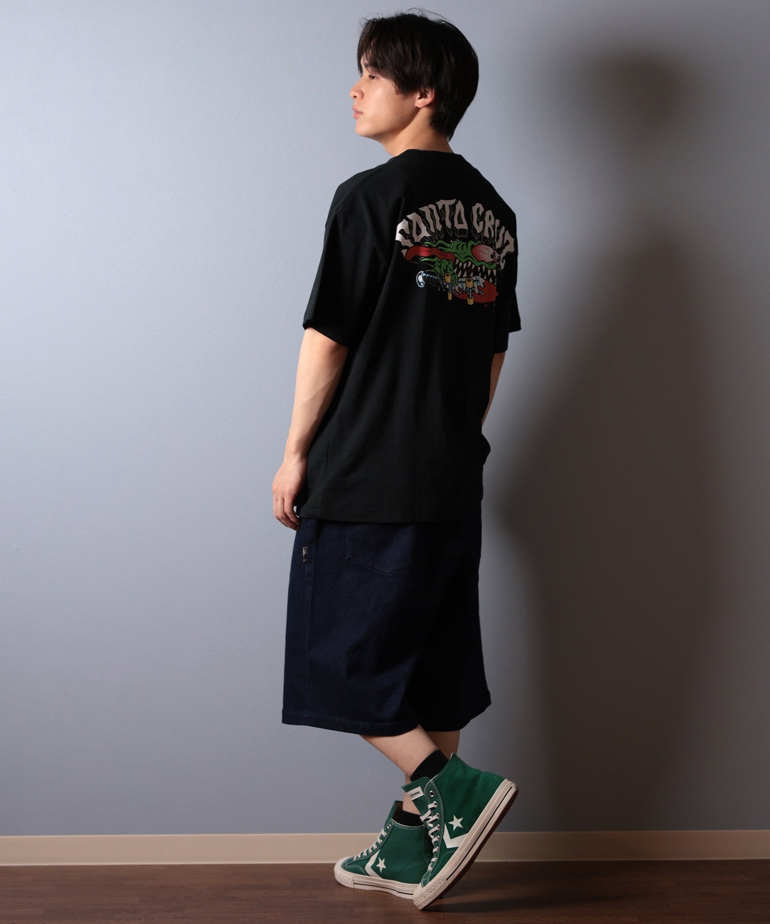 SANTACRUZ サンタクルーズ 半袖 Tシャツ メンズ バックプリント SLASHER 502252404 ムラサキスポーツ限定(WHITE-M)