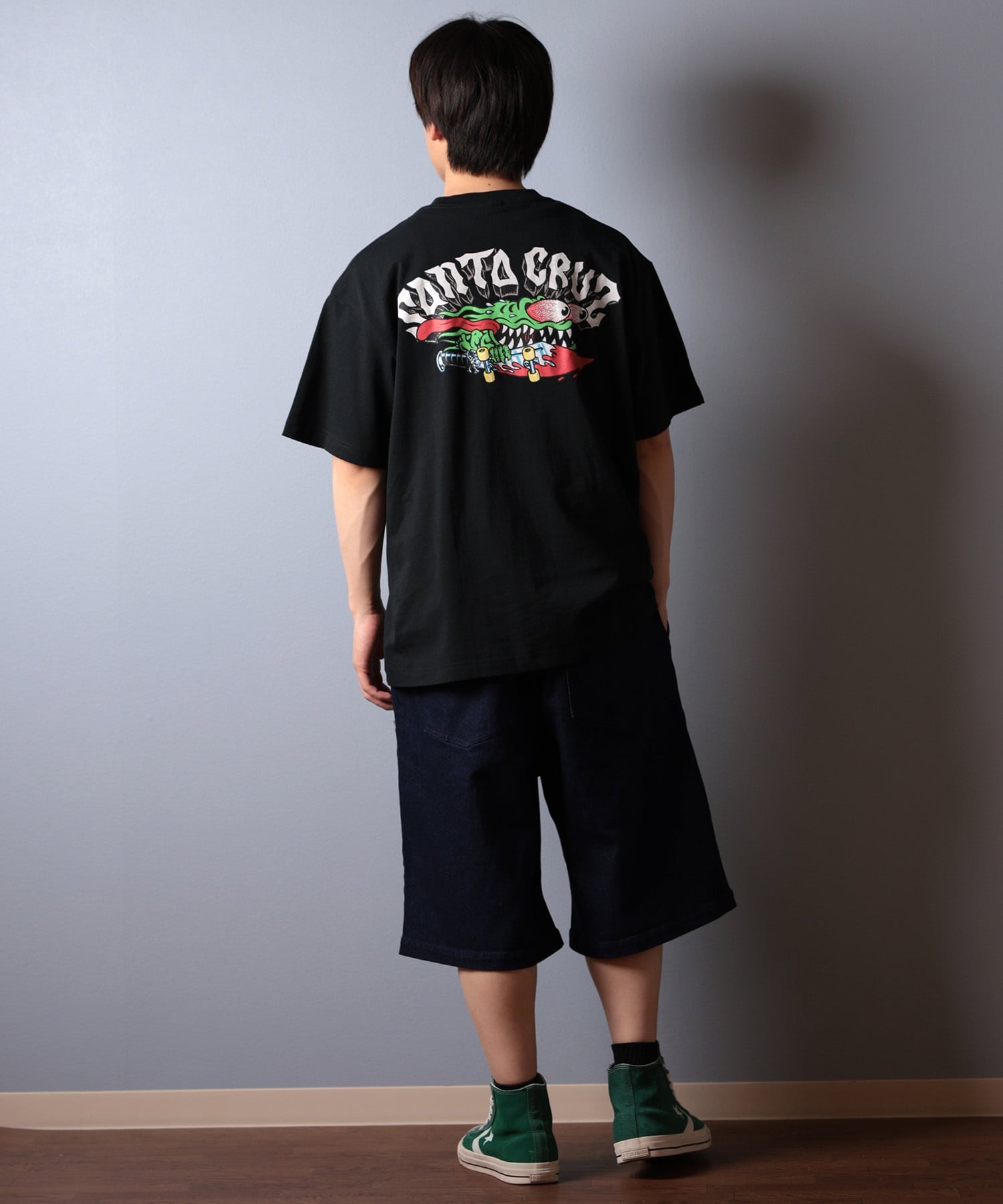 SANTACRUZ サンタクルーズ 半袖 Tシャツ メンズ バックプリント SLASHER 502252404 ムラサキスポーツ限定(WHITE-M)