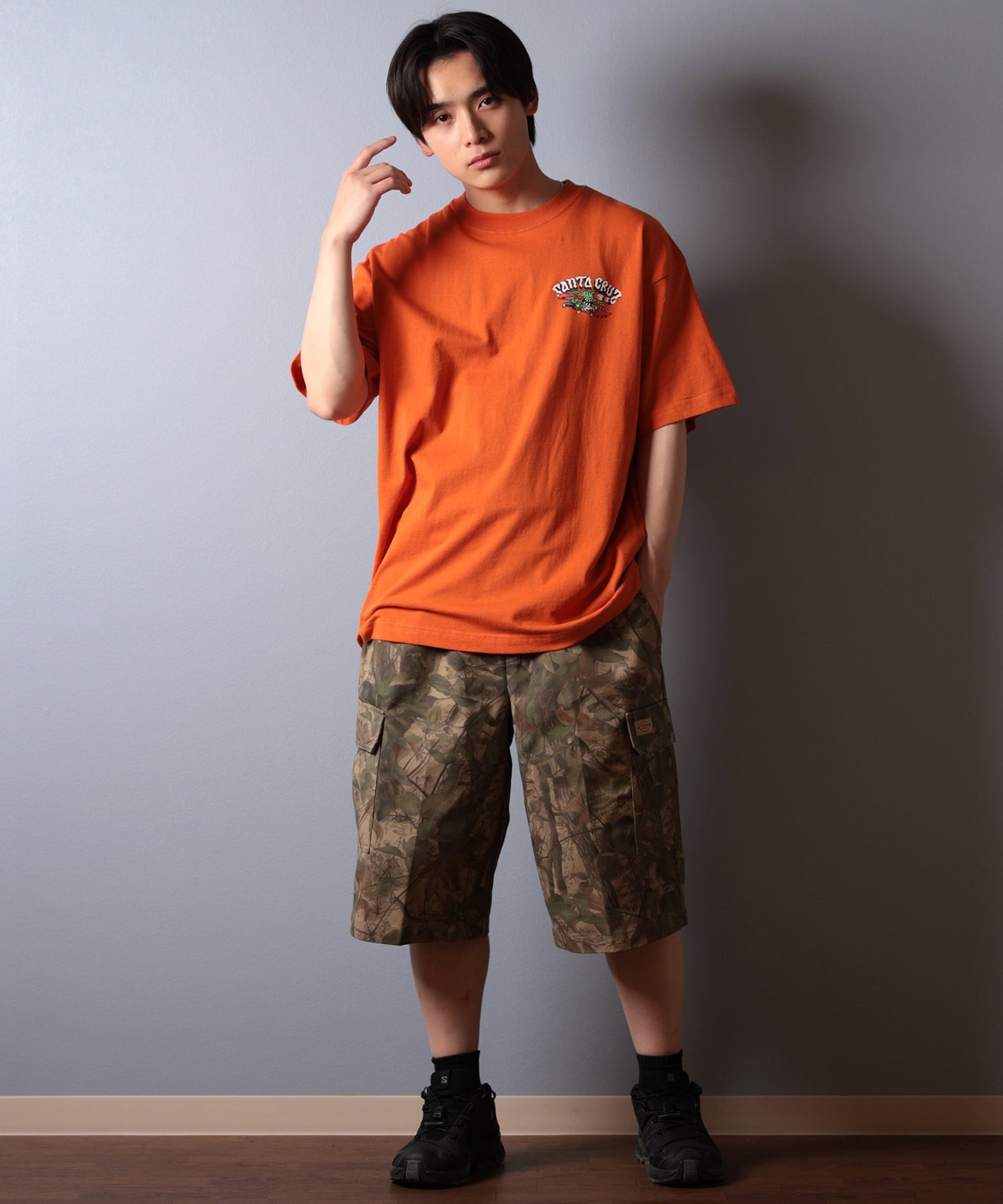 SANTACRUZ サンタクルーズ 半袖 Tシャツ メンズ バックプリント SLASHER 502252404 ムラサキスポーツ限定(WHITE-M)