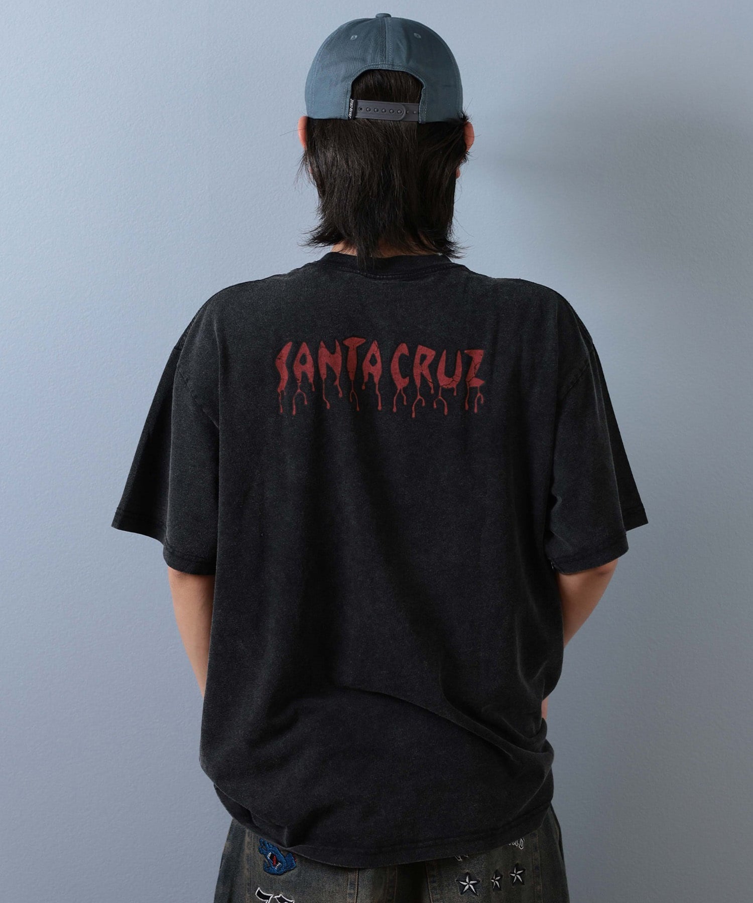 SANTACRUZ サンタクルーズ 半袖 Tシャツ メンズ フロントプリント バックプリント 502253411 ムラサキスポーツ限定(BLHND-M)