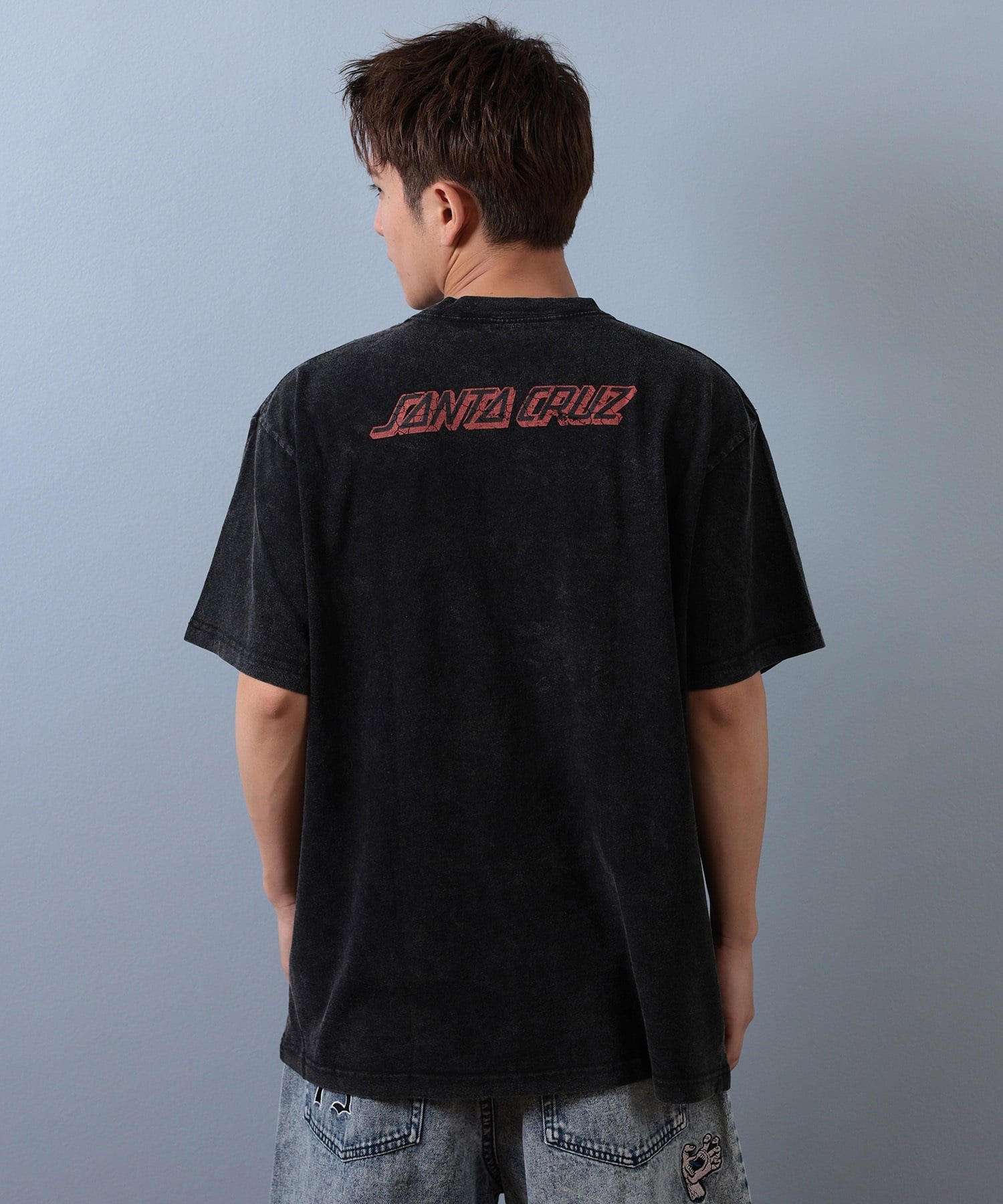 SANTACRUZ サンタクルーズ 半袖 Tシャツ メンズ フロントプリント バックプリント 502253411 ムラサキスポーツ限定(BLHND-M)