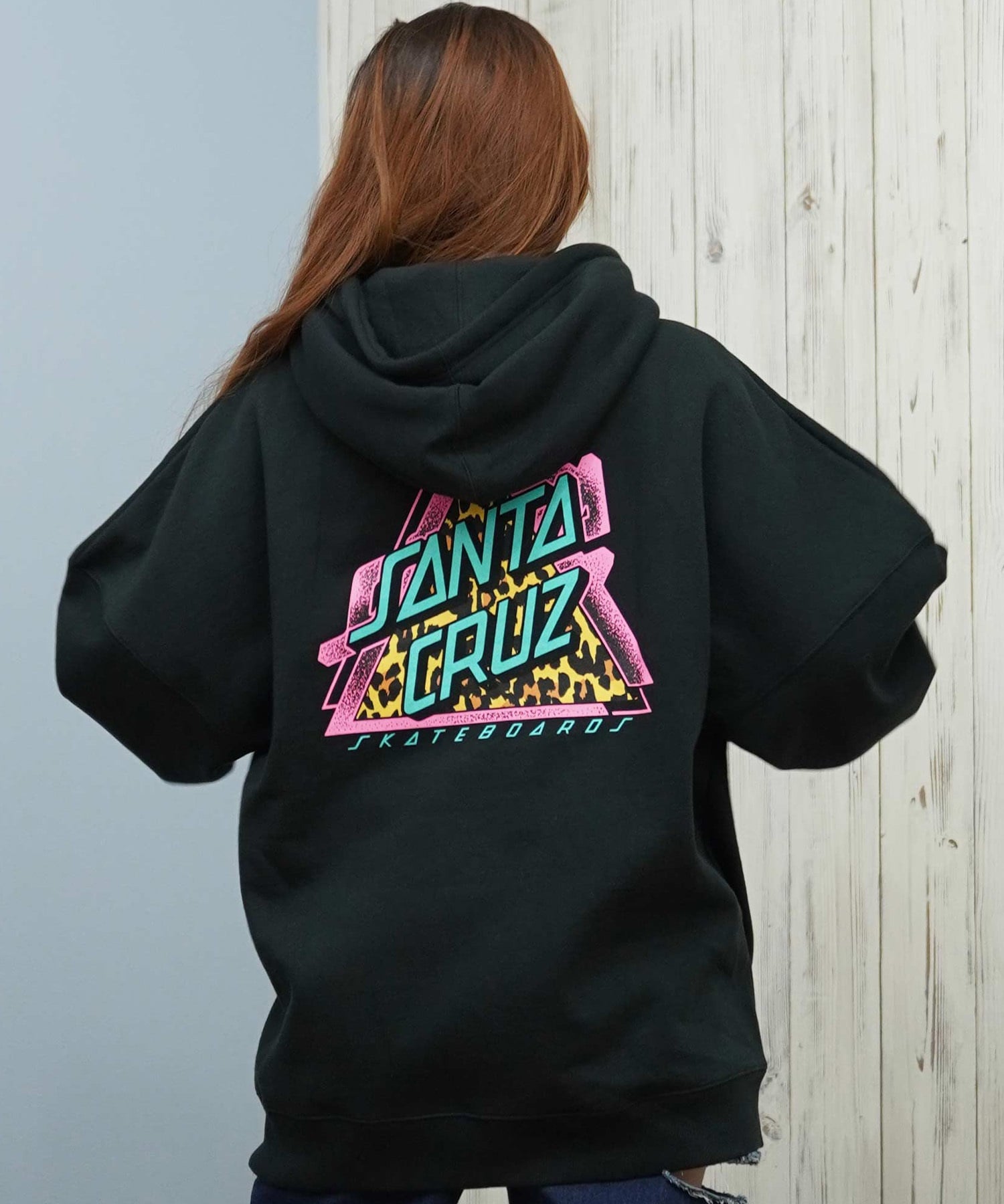 SANTA CRUZ サンタクルーズ ジップアップ パーカー レディース バックプリント ロゴ 502254331 ムラサキスポーツ限定(OFFBK-M)