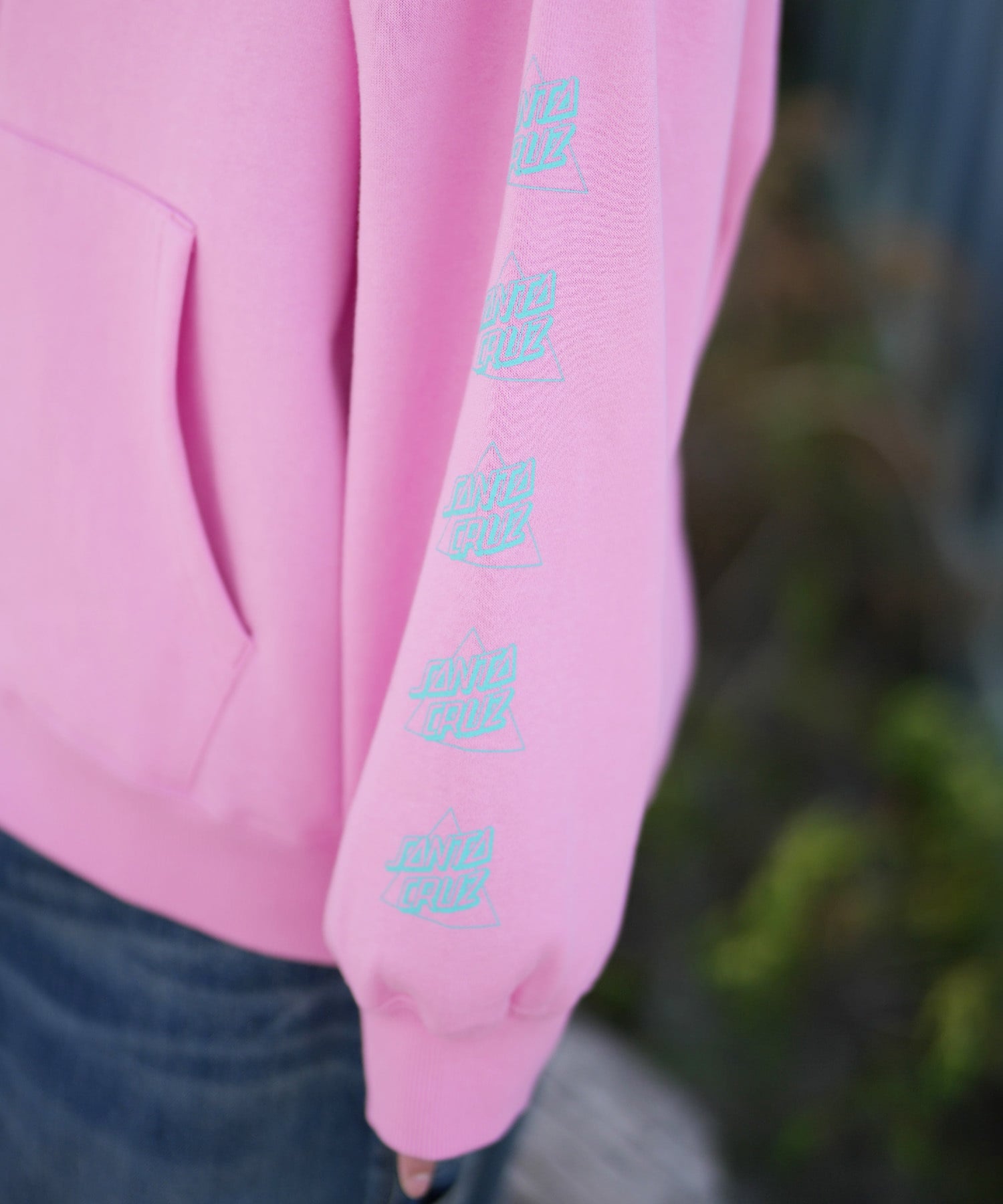 SANTA CRUZ サンタクルーズ ジップアップ パーカー レディース バックプリント ロゴ 502254331 ムラサキスポーツ限定(OFFBK-M)