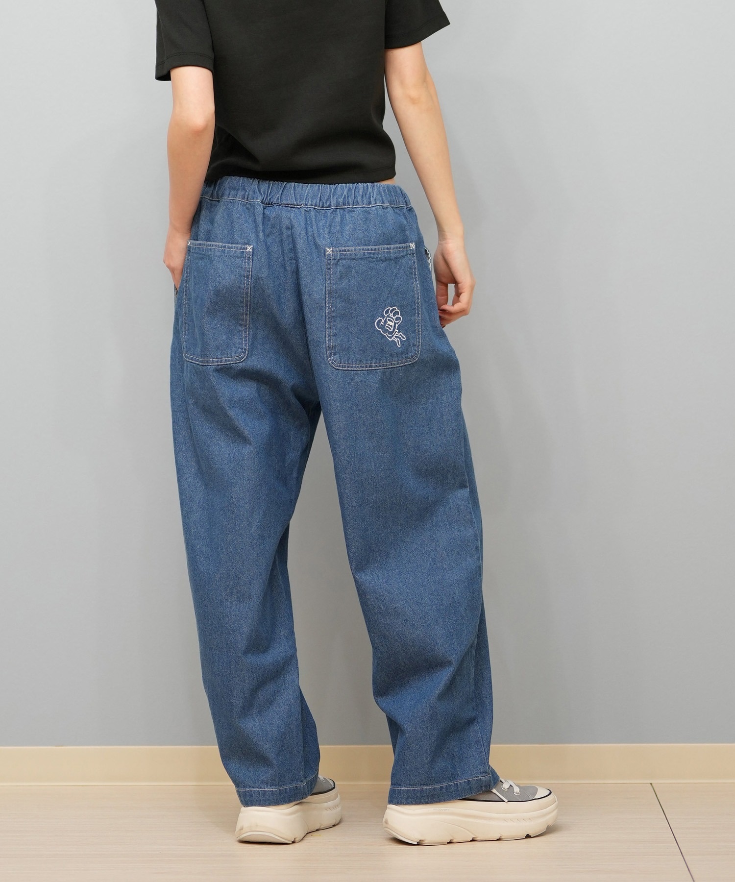 SANTACRUZ サンタクルーズ ロングパンツ レディース デニム イージーパンツ 502251531 ムラサキスポーツ限定(BKDSW-M)