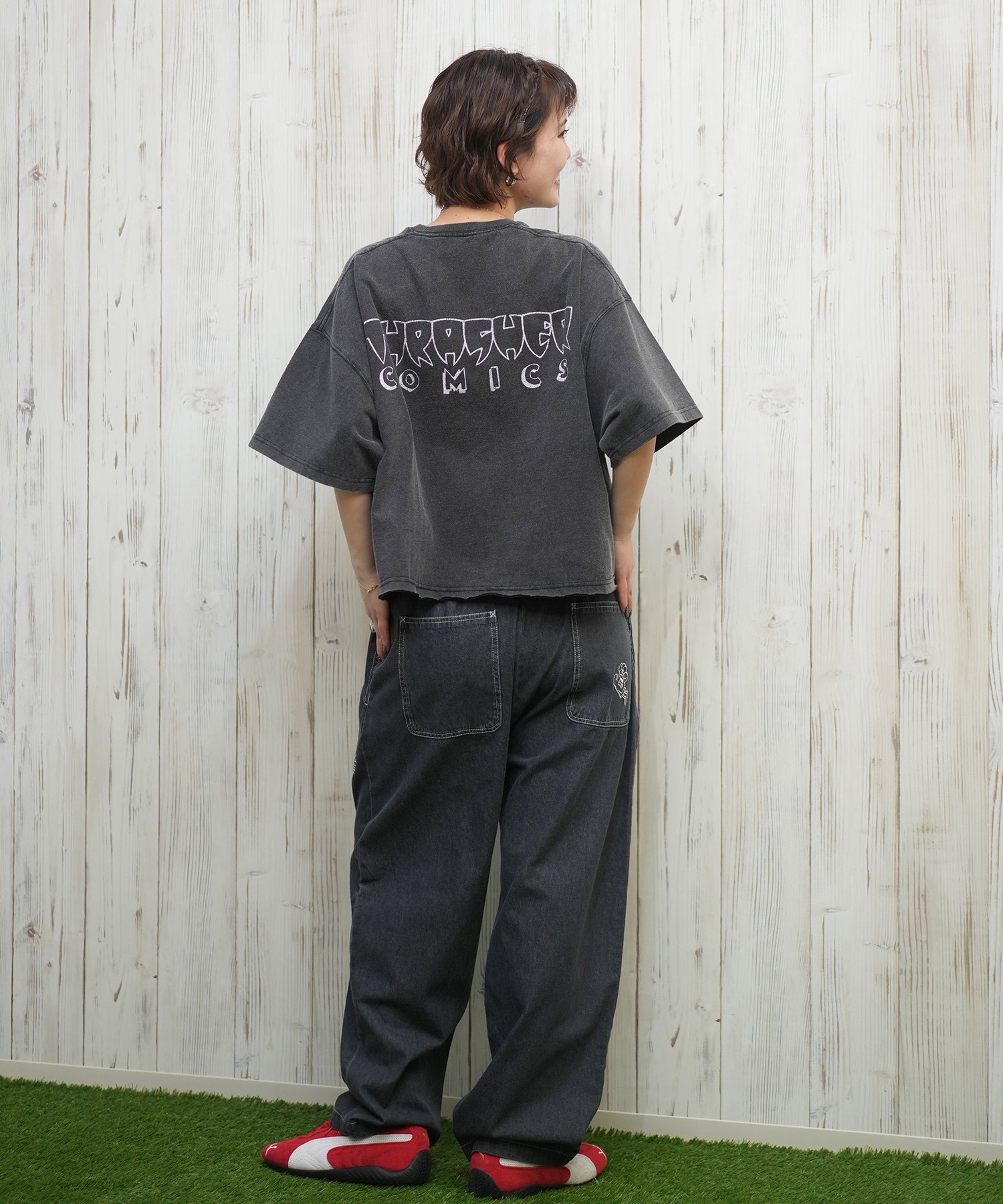 SANTACRUZ サンタクルーズ ロングパンツ レディース デニム イージーパンツ 502251531 ムラサキスポーツ限定(BKDSW-M)