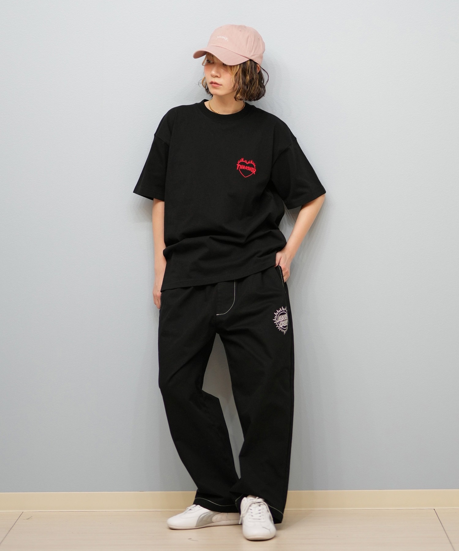 SANTACRUZ サンタクルーズ ロングパンツ レディース デニム イージーパンツ 502251531 ムラサキスポーツ限定(BKDSW-M)