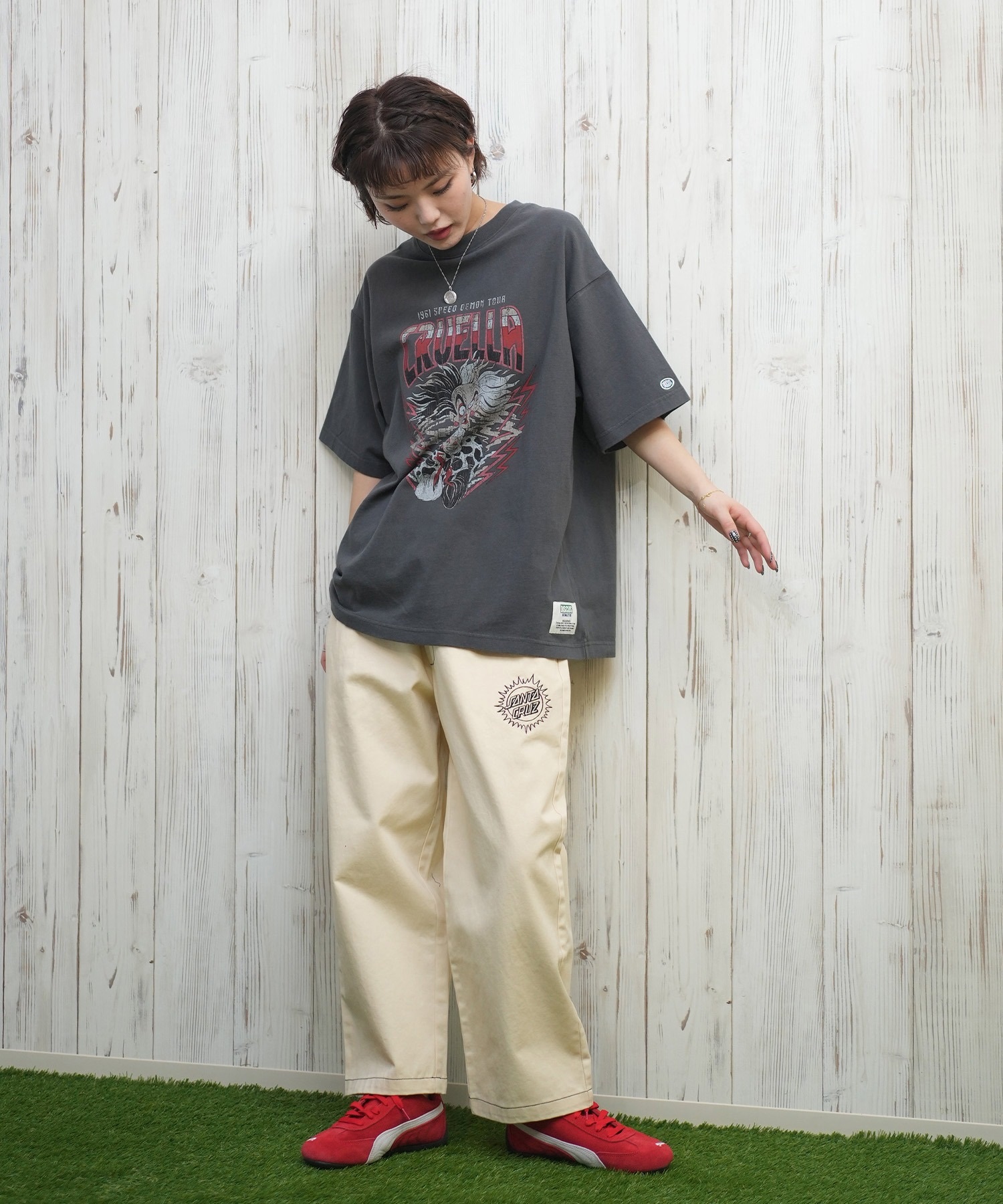 SANTACRUZ サンタクルーズ ロングパンツ レディース デニム イージーパンツ 502251531 ムラサキスポーツ限定(BKDSW-M)