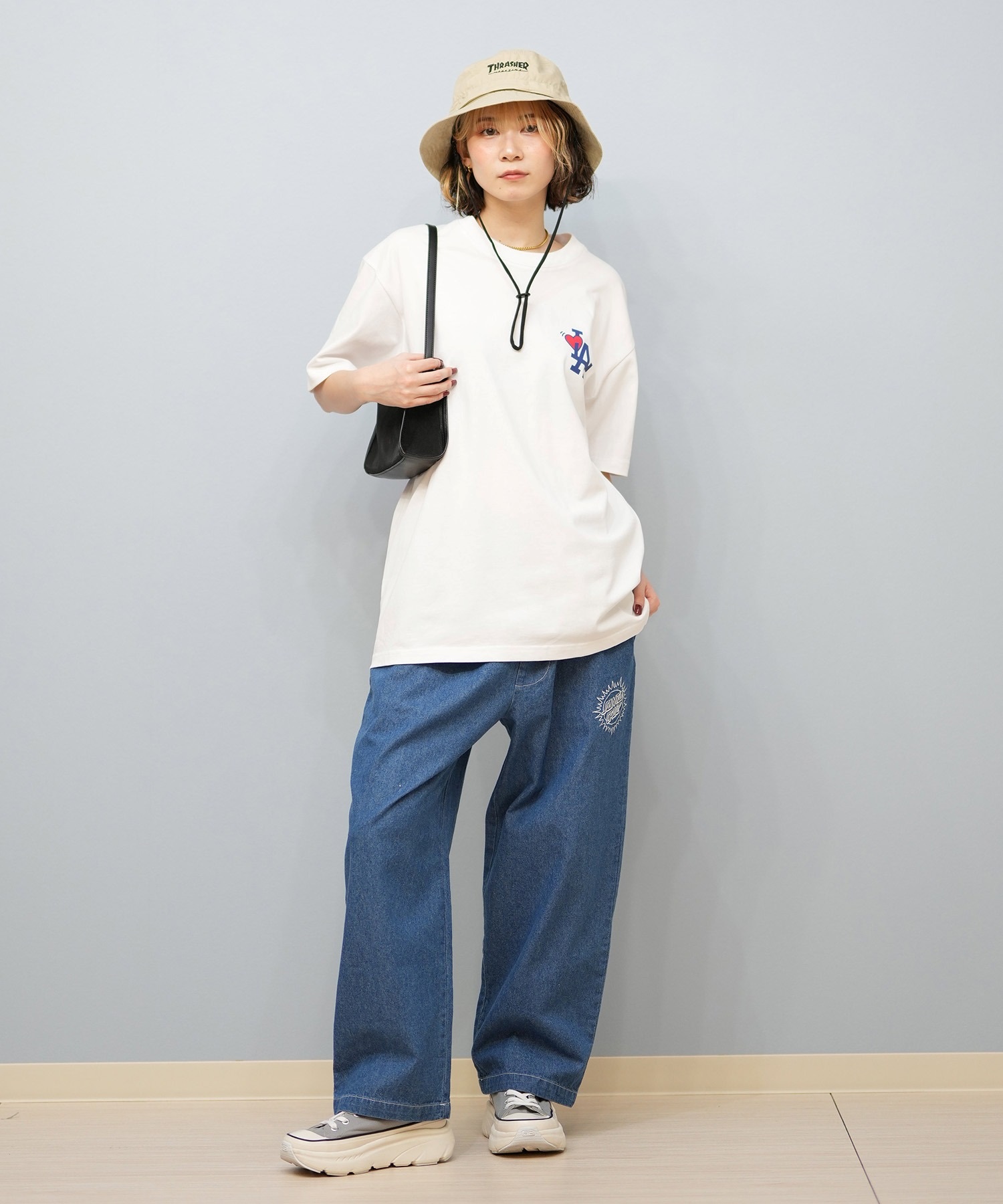 SANTACRUZ サンタクルーズ ロングパンツ レディース デニム イージーパンツ 502251531 ムラサキスポーツ限定(BKDSW-M)