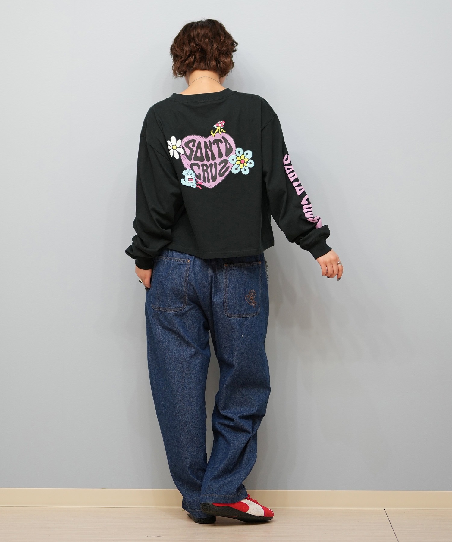 SANTACRUZ サンタクルーズ ロングパンツ レディース デニム イージーパンツ 502251531 ムラサキスポーツ限定(BKDSW-M)