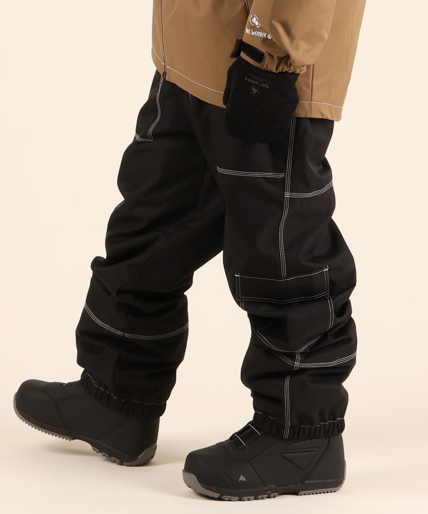 THREE WEATHER スリーウェザー SNOW PANTS パンツ スノーボード ウェア ユニセックス ムラサキスポーツ 25-26モデル MM J12 【2526】(BLK-XS)