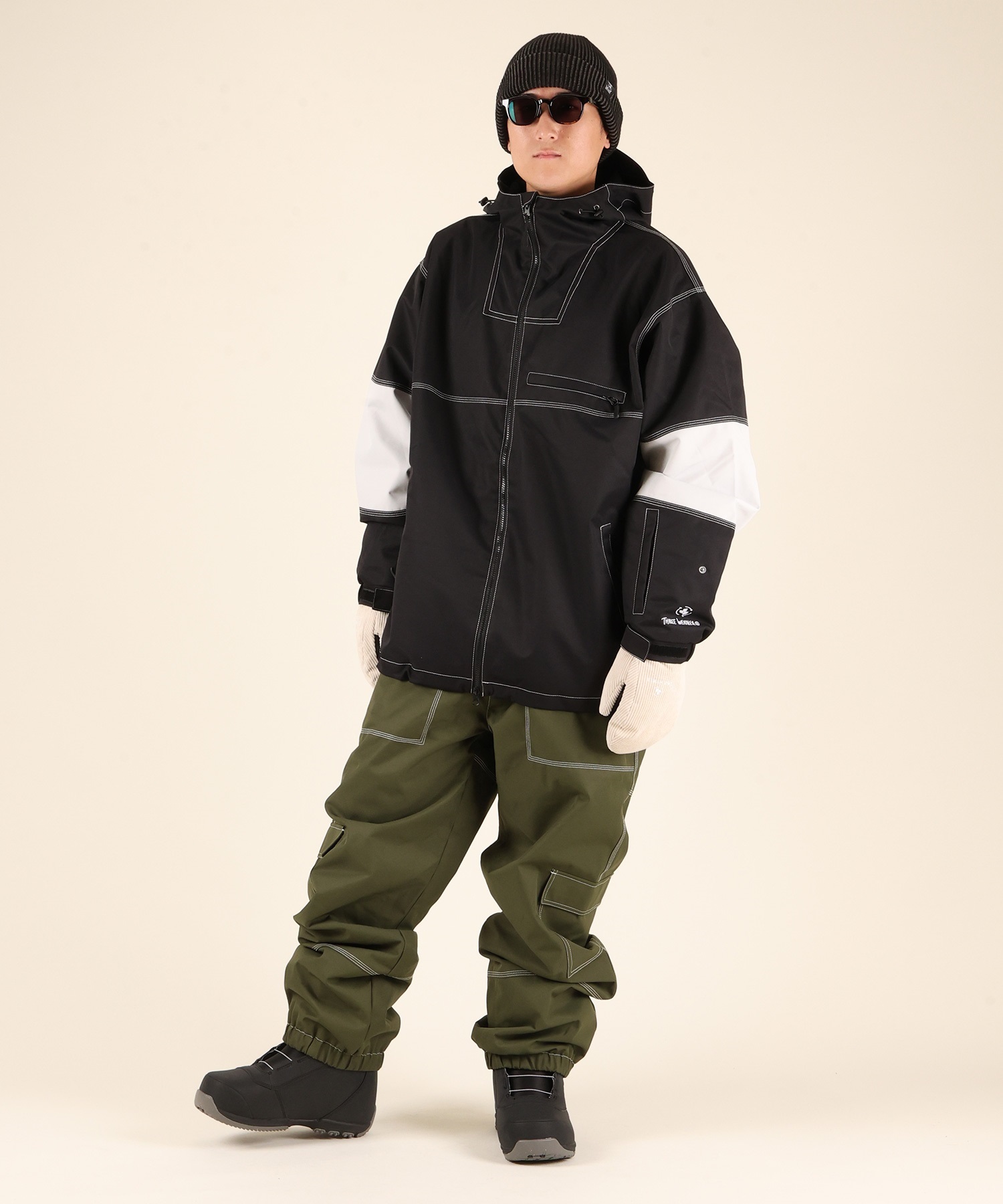 THREE WEATHER スリーウェザー SNOW PANTS パンツ スノーボード ウェア ユニセックス ムラサキスポーツ 25-26モデル MM J12 【2526】(BLK-XS)