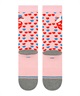 STANCE スタンス ソックス 靴下 STRANGE LOVE コラボモデル HEARTED CREW A545A25HEA#PNK(PINK-M)