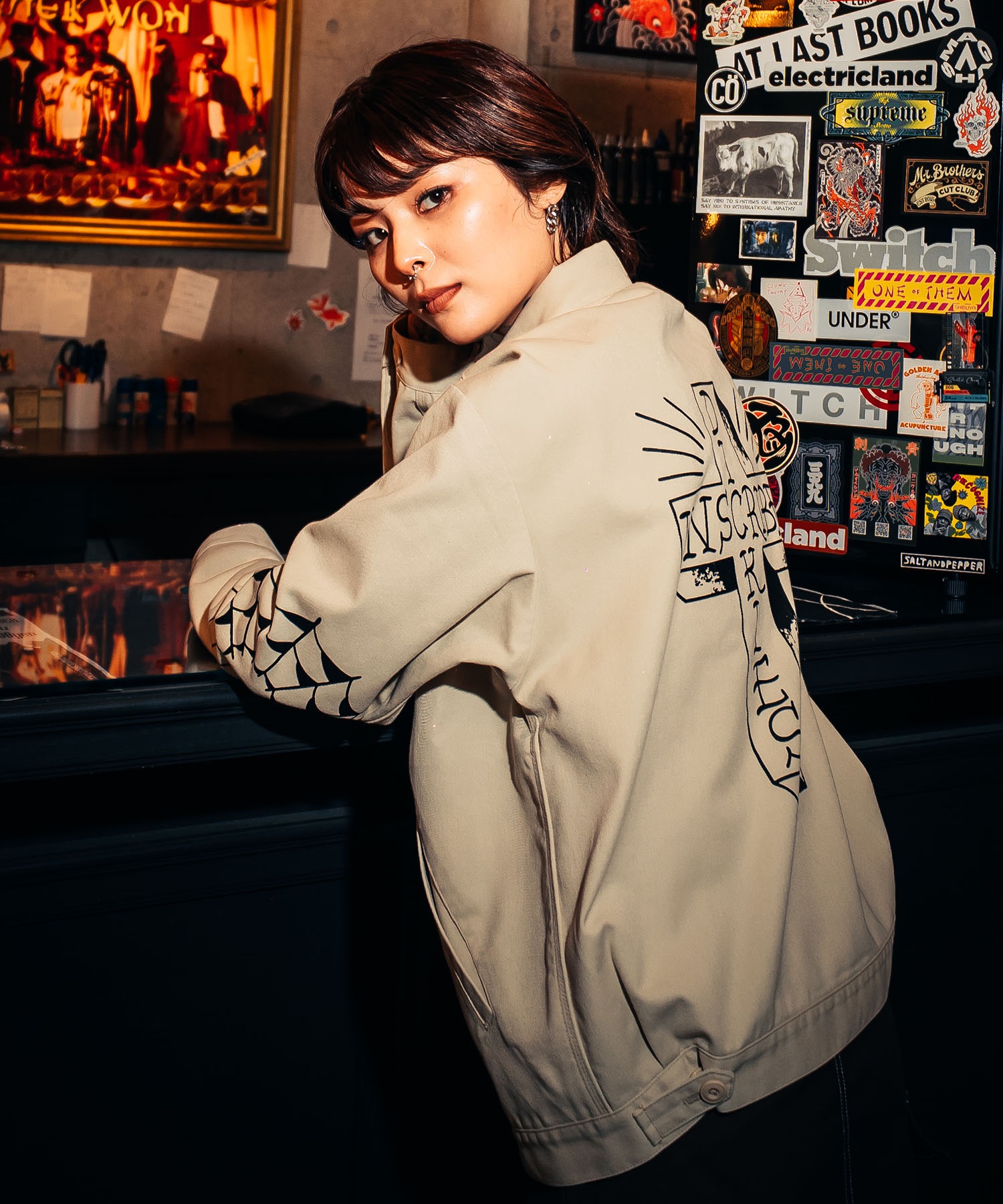 Dickies ディッキーズ ジャケット メンズ INSCRIBE TATTOO コラボモデル MS X INS CROSS PRINT JK 81560400(0003-M)