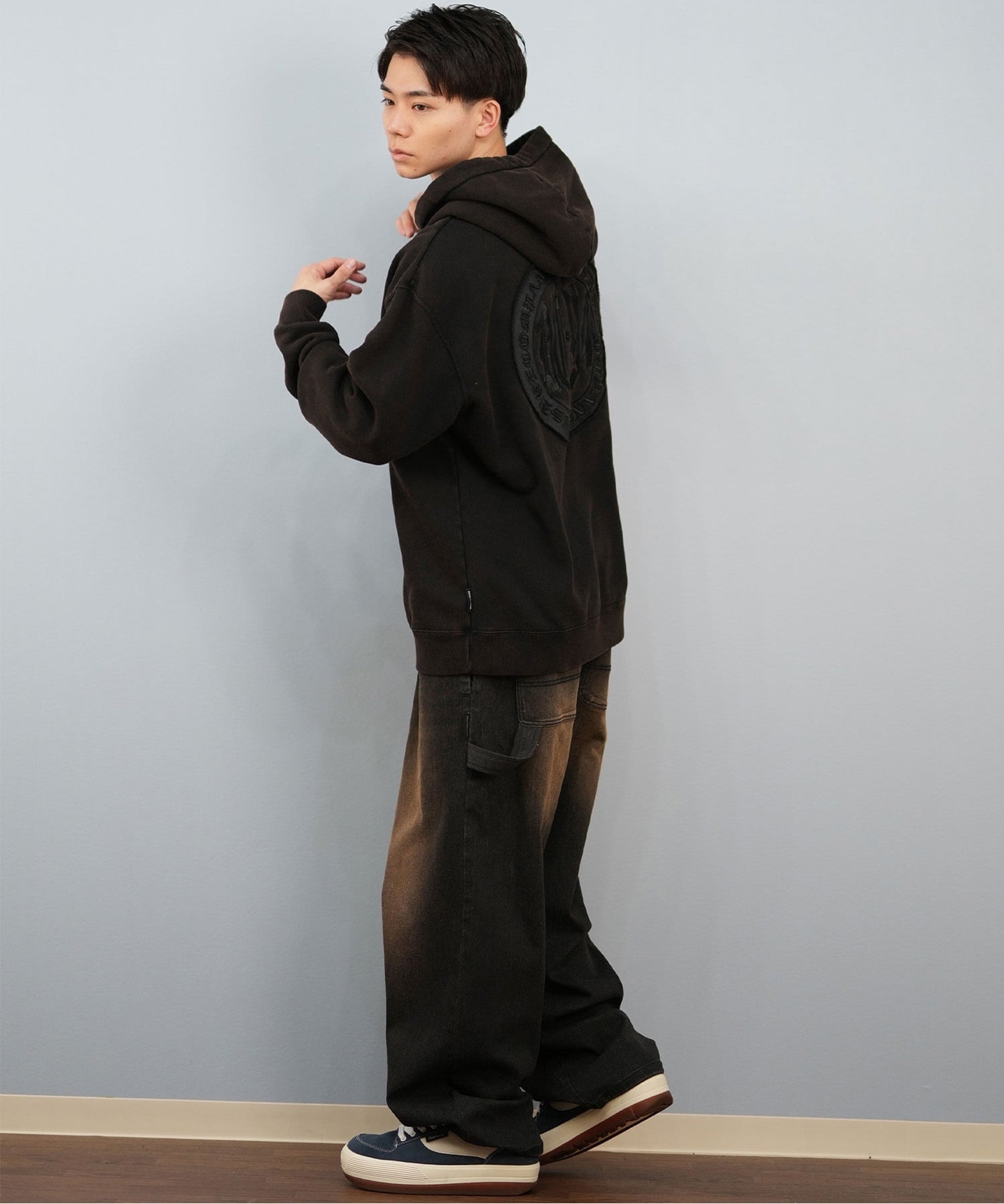 DC ディーシー プルオーバー パーカー メンズ バックプリント 25 HIDDEN PH パーカー DPO254038(BKB-M)