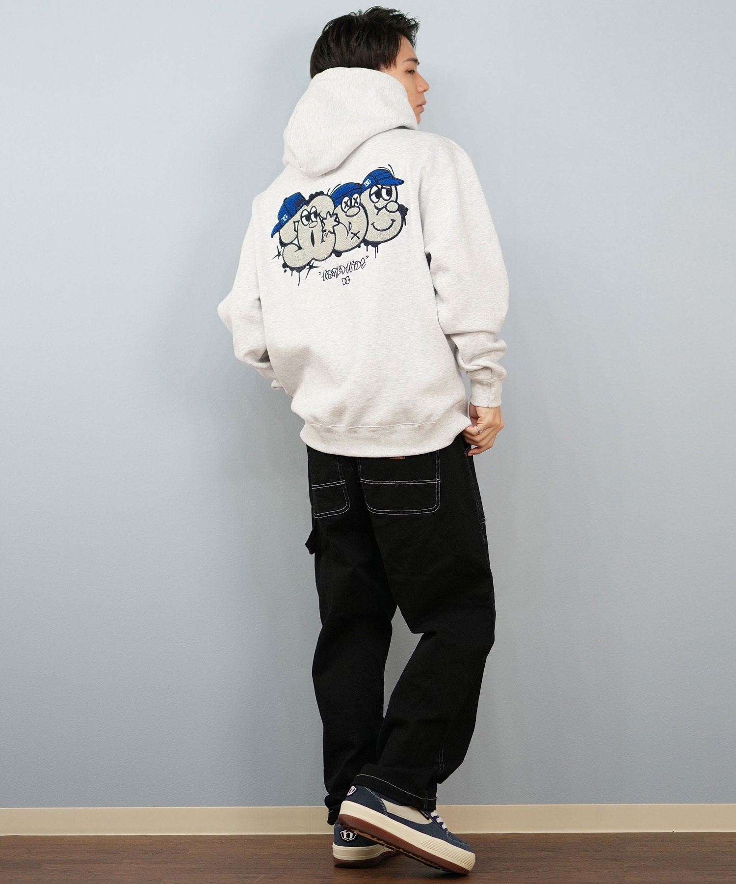 DC ディーシー プルオーバー パーカー メンズ バックプリント 25 SK CREW PH パーカー DPO254041(BLK-M)