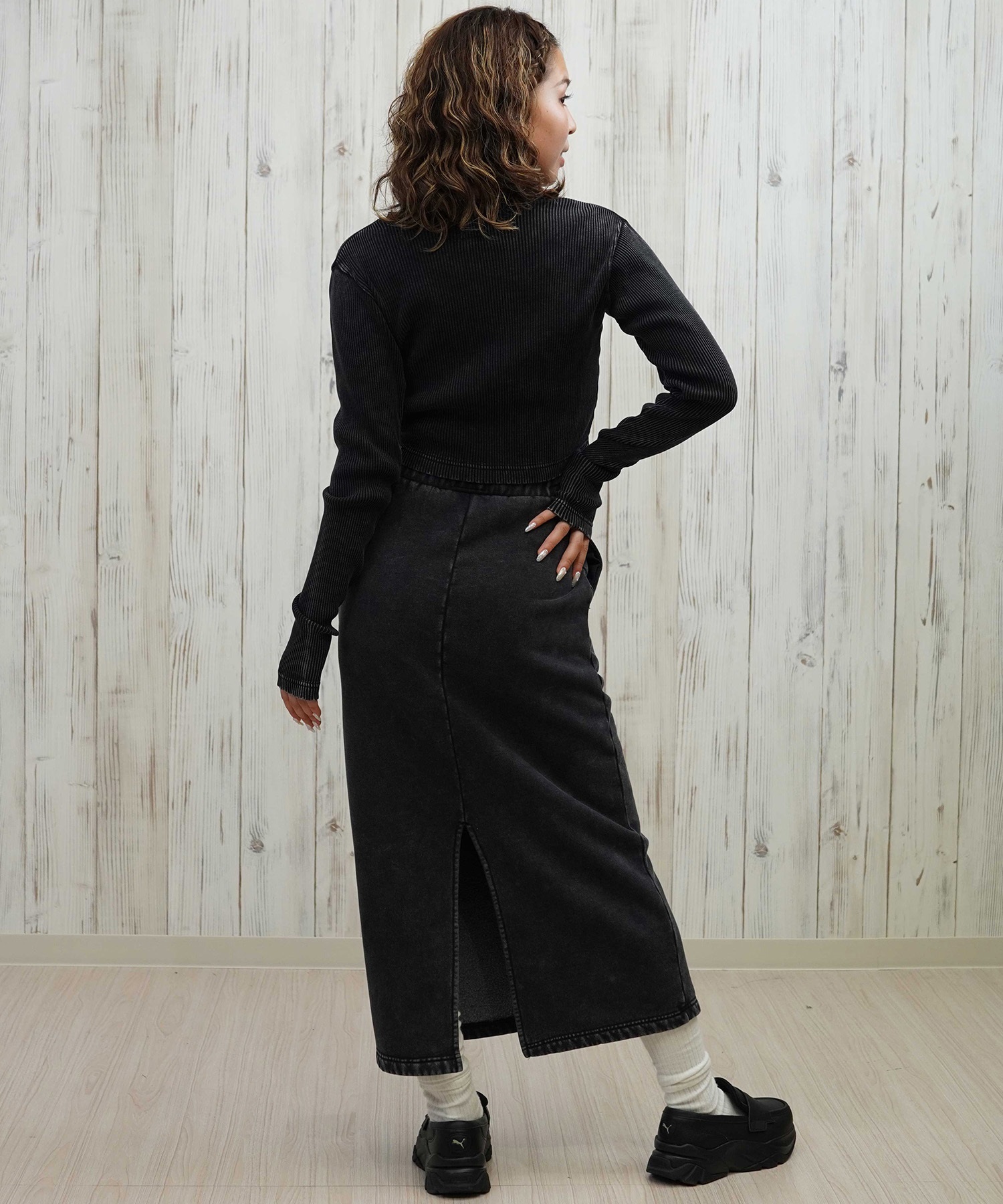 DC ディーシー 長袖 Tシャツ ロンT レディース クロップド丈 ショート丈 ジップアップ TELECO ZIP CARDIGAN LCD254310(BES-M)