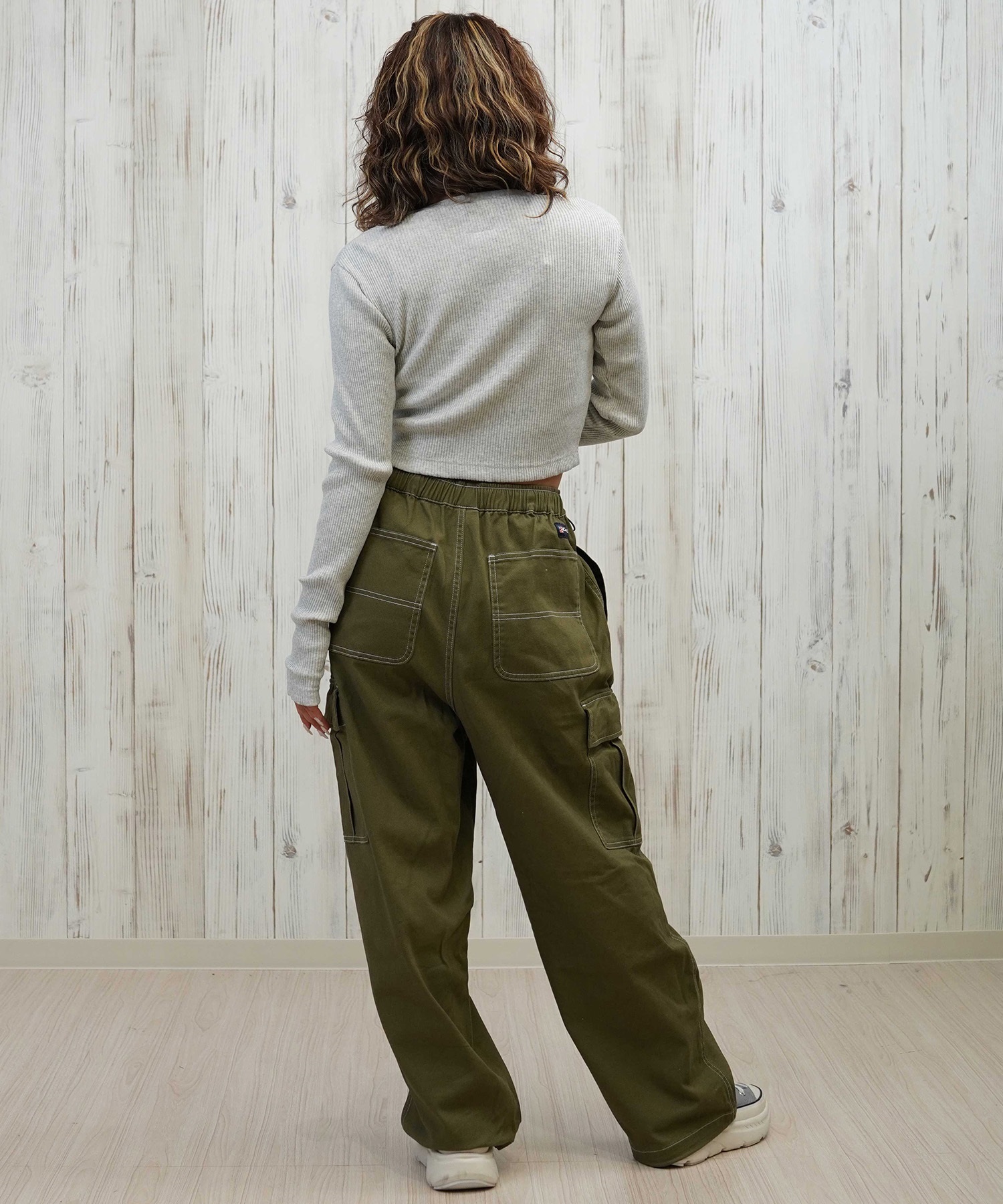 DC ディーシー 長袖 Tシャツ ロンT レディース クロップド丈 ショート丈 ジップアップ TELECO ZIP CARDIGAN LCD254310(BES-M)