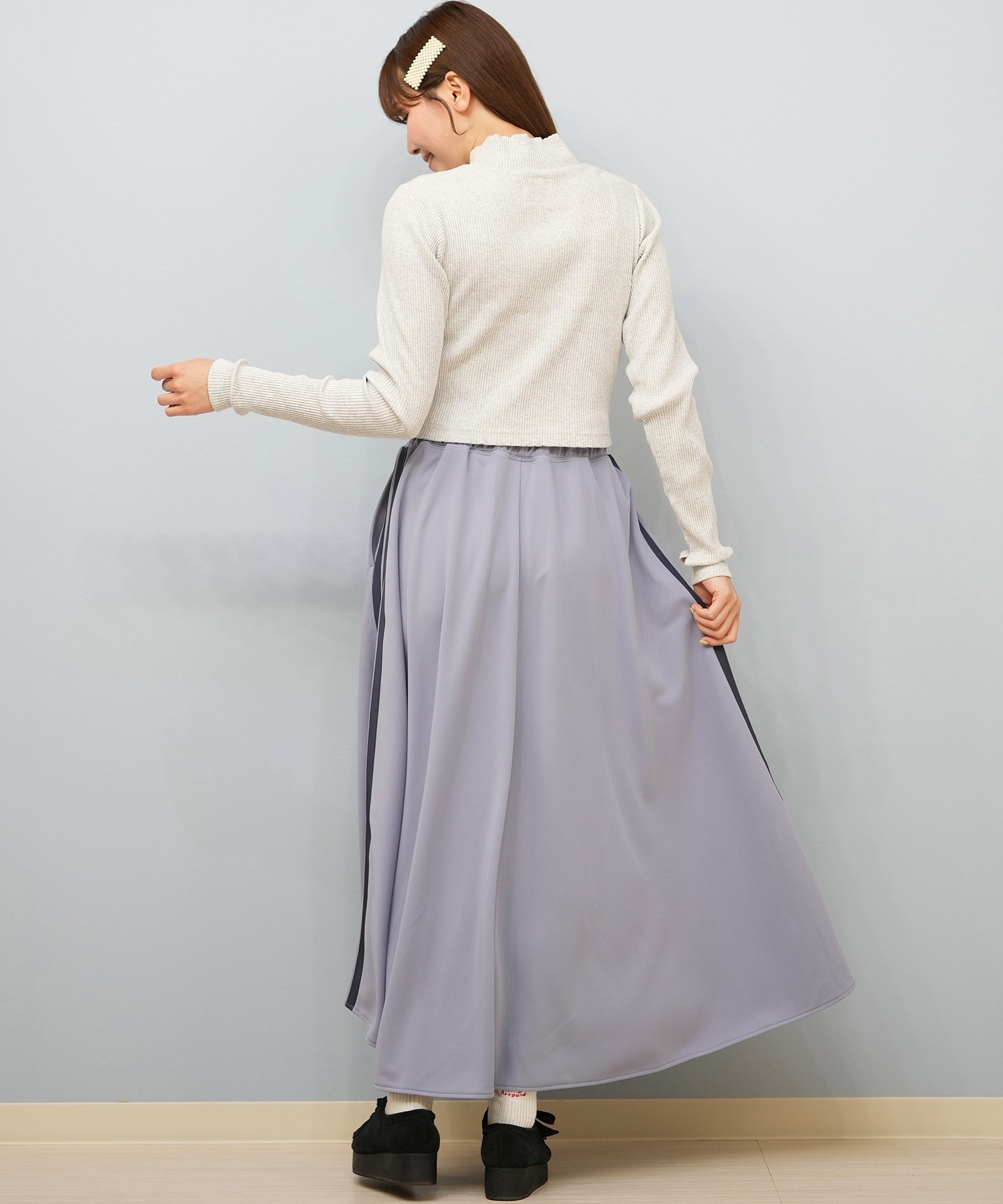 DC ディーシー 長袖 Tシャツ ロンT レディース クロップド丈 ショート丈 ハーフジップ LLT254312(BES-M)