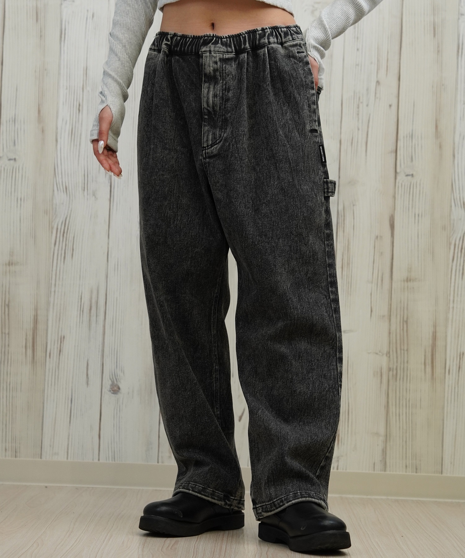 DC ディーシー ロングパンツ レディース デニム パンツ Gパン ワイドペインターパンツ LPT254303(BDB-M)