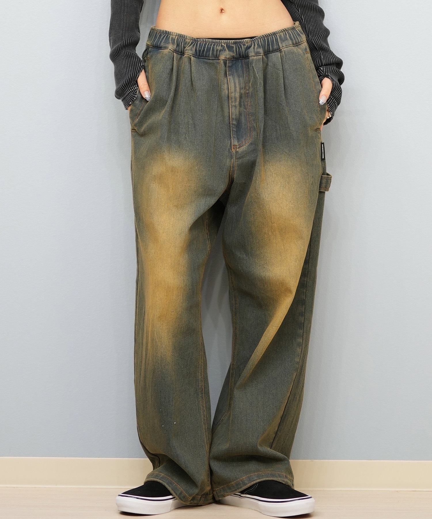 DC ディーシー ロングパンツ レディース デニム パンツ Gパン ワイドペインターパンツ LPT254303(BDB-M)