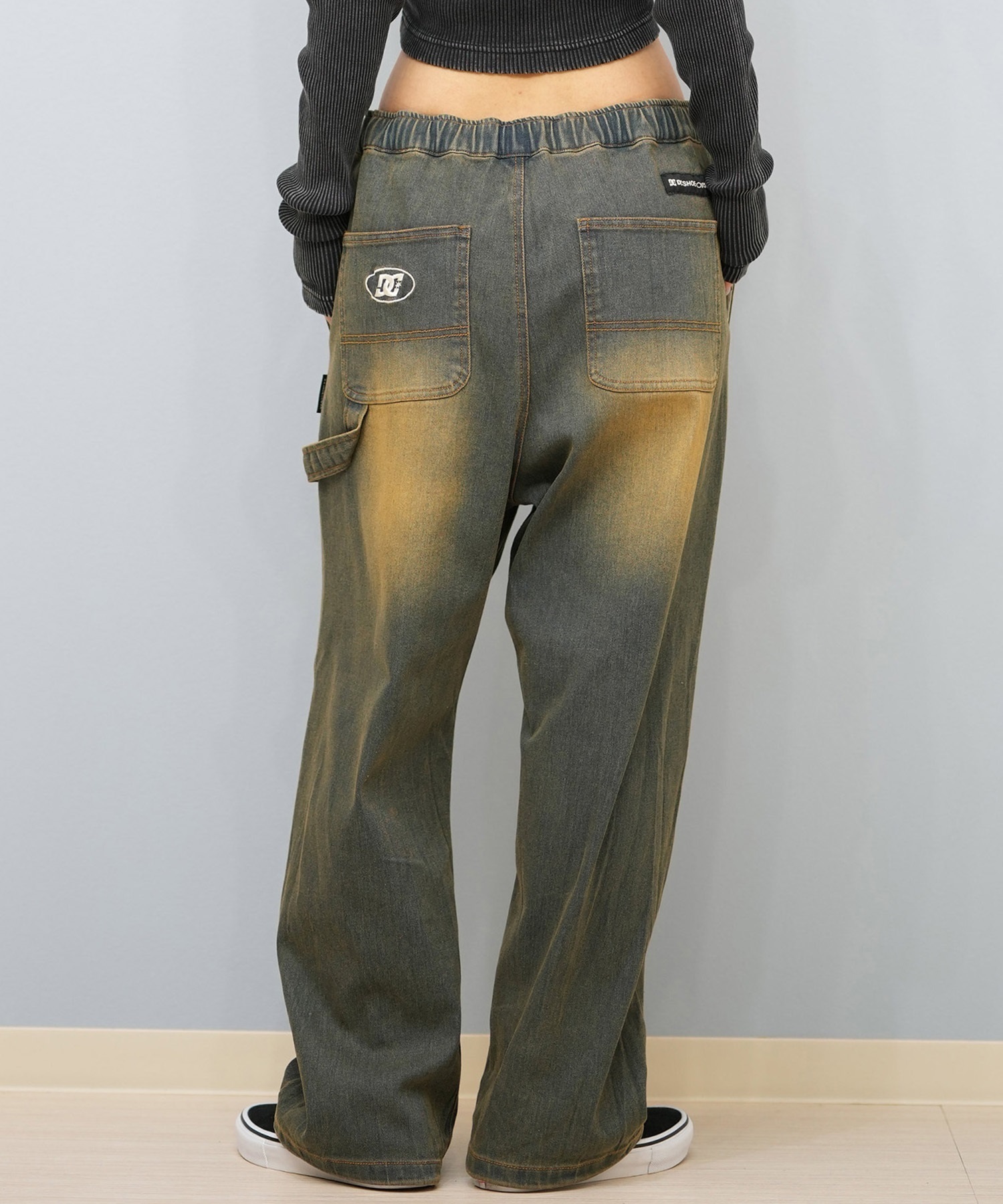 DC ディーシー ロングパンツ レディース デニム パンツ Gパン ワイドペインターパンツ LPT254303(BDB-M)