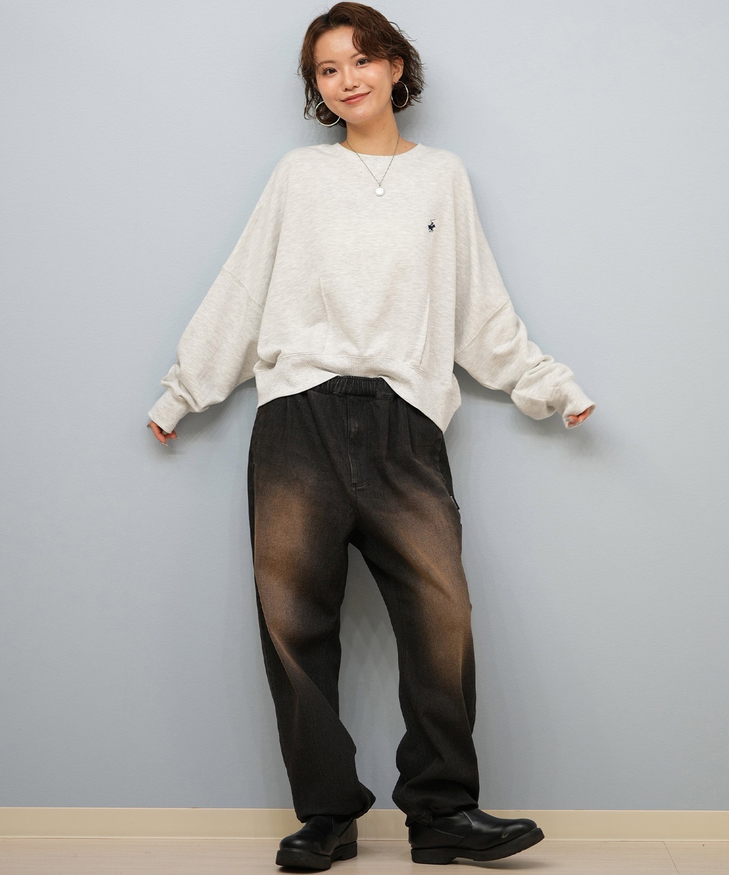 DC ディーシー ロングパンツ レディース デニム パンツ Gパン ワイドペインターパンツ LPT254303(BDB-M)