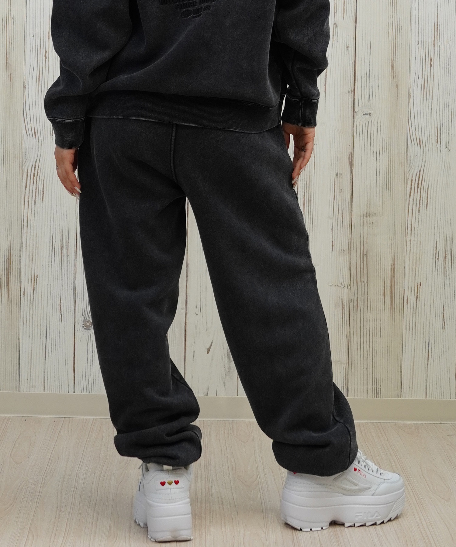 DC ディーシー ロングパンツ レディース スウェット パンツ 裏起毛 ワイド スウェットパンツ LPT254304(BES-M)