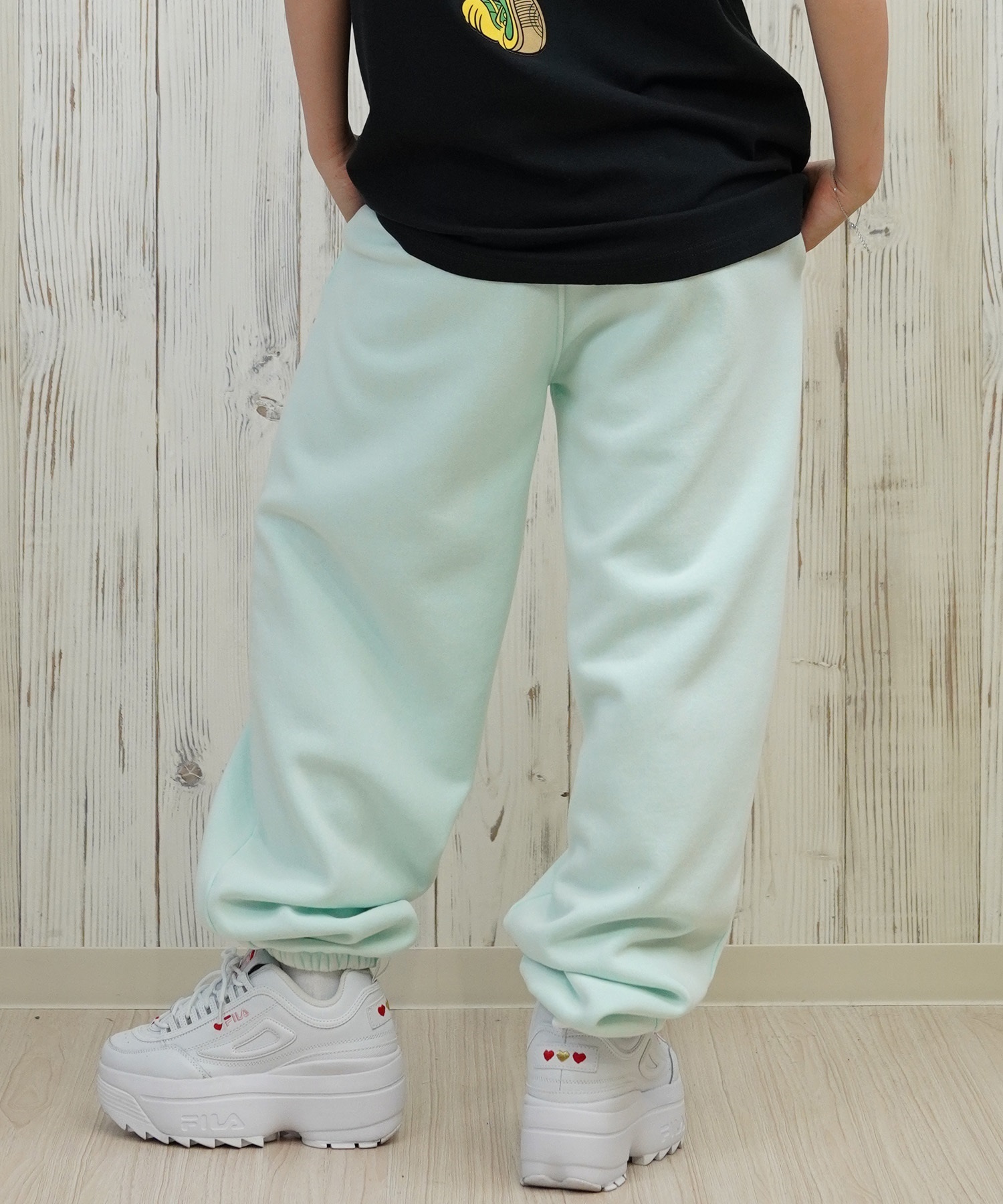 DC ディーシー ロングパンツ レディース スウェット パンツ 裏起毛 ワイド スウェットパンツ LPT254304(BES-M)