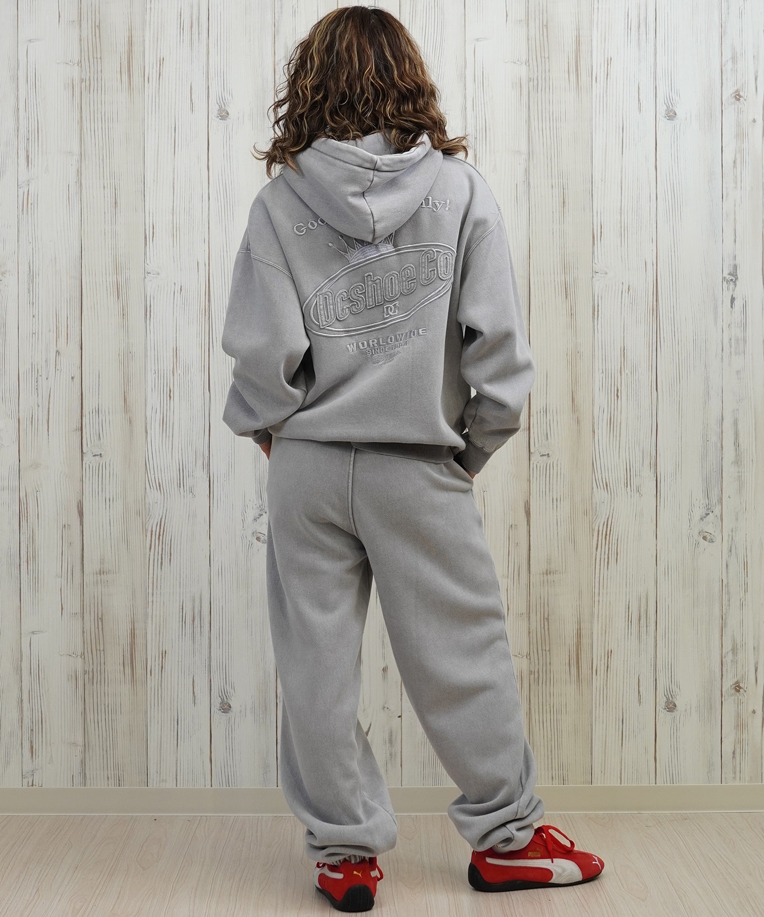 DC ディーシー ロングパンツ レディース スウェット パンツ 裏起毛 ワイド スウェットパンツ LPT254304(BES-M)