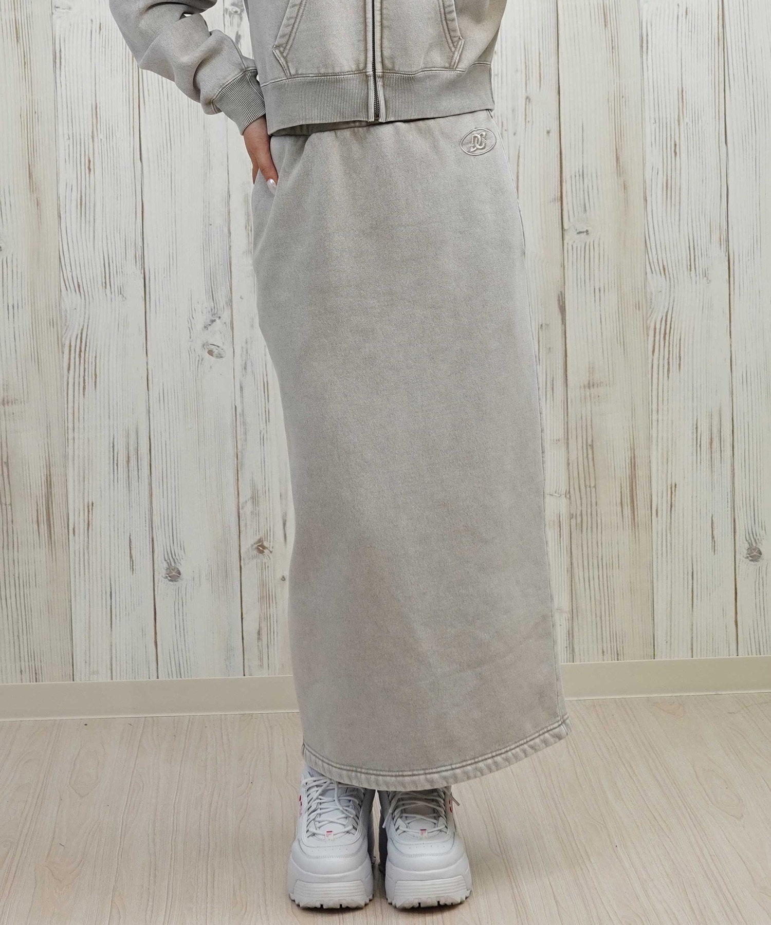 DC ディーシー スカート レディース ロングスカート 裏起毛 スウェットスカート LSK254306(BES-M)