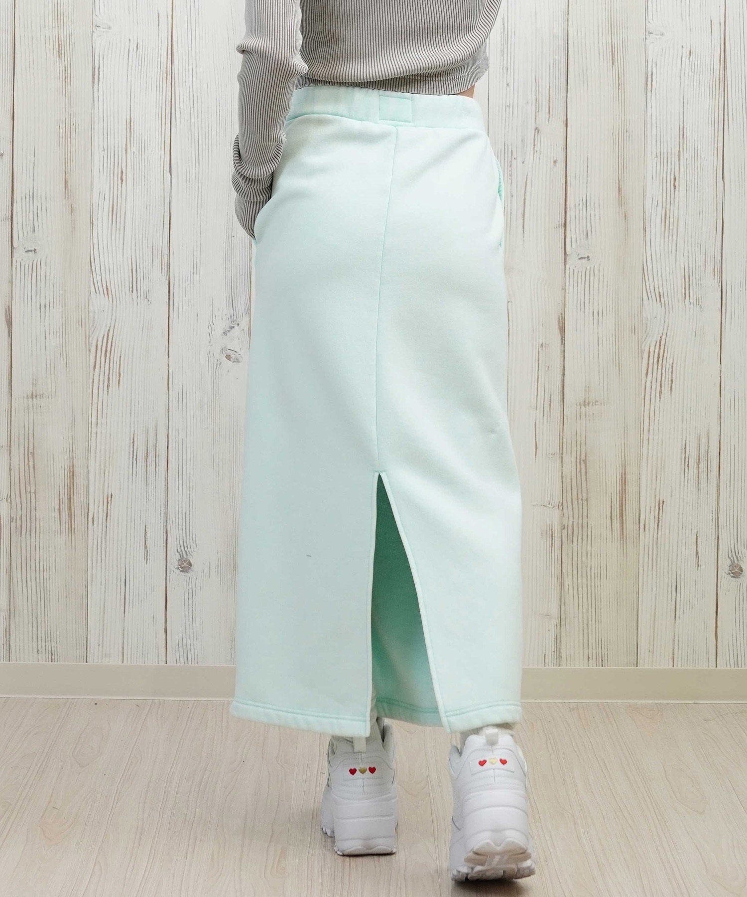 DC ディーシー スカート レディース ロングスカート 裏起毛 スウェットスカート LSK254306(BES-M)