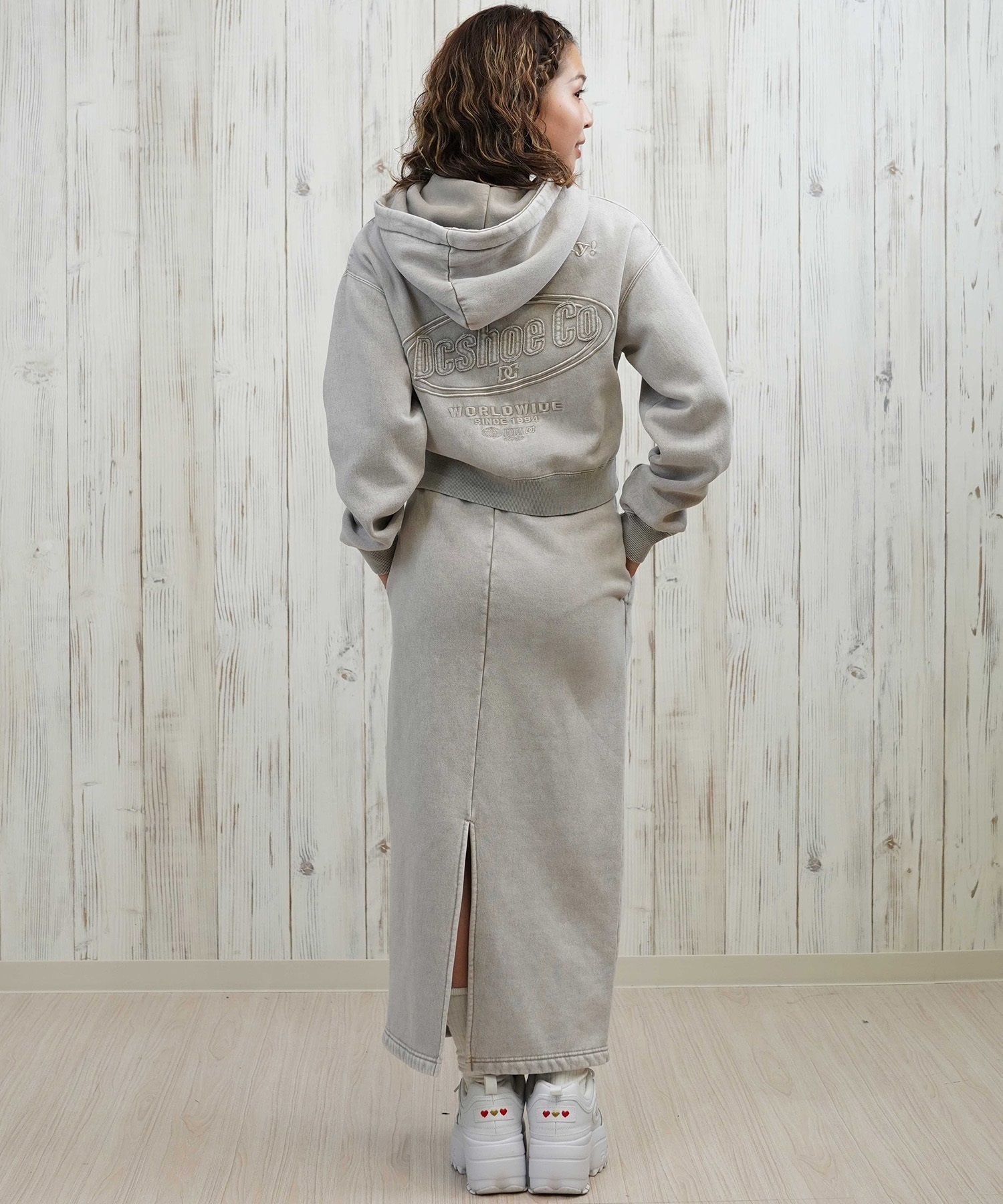 DC ディーシー スカート レディース ロングスカート 裏起毛 スウェットスカート LSK254306(BES-M)