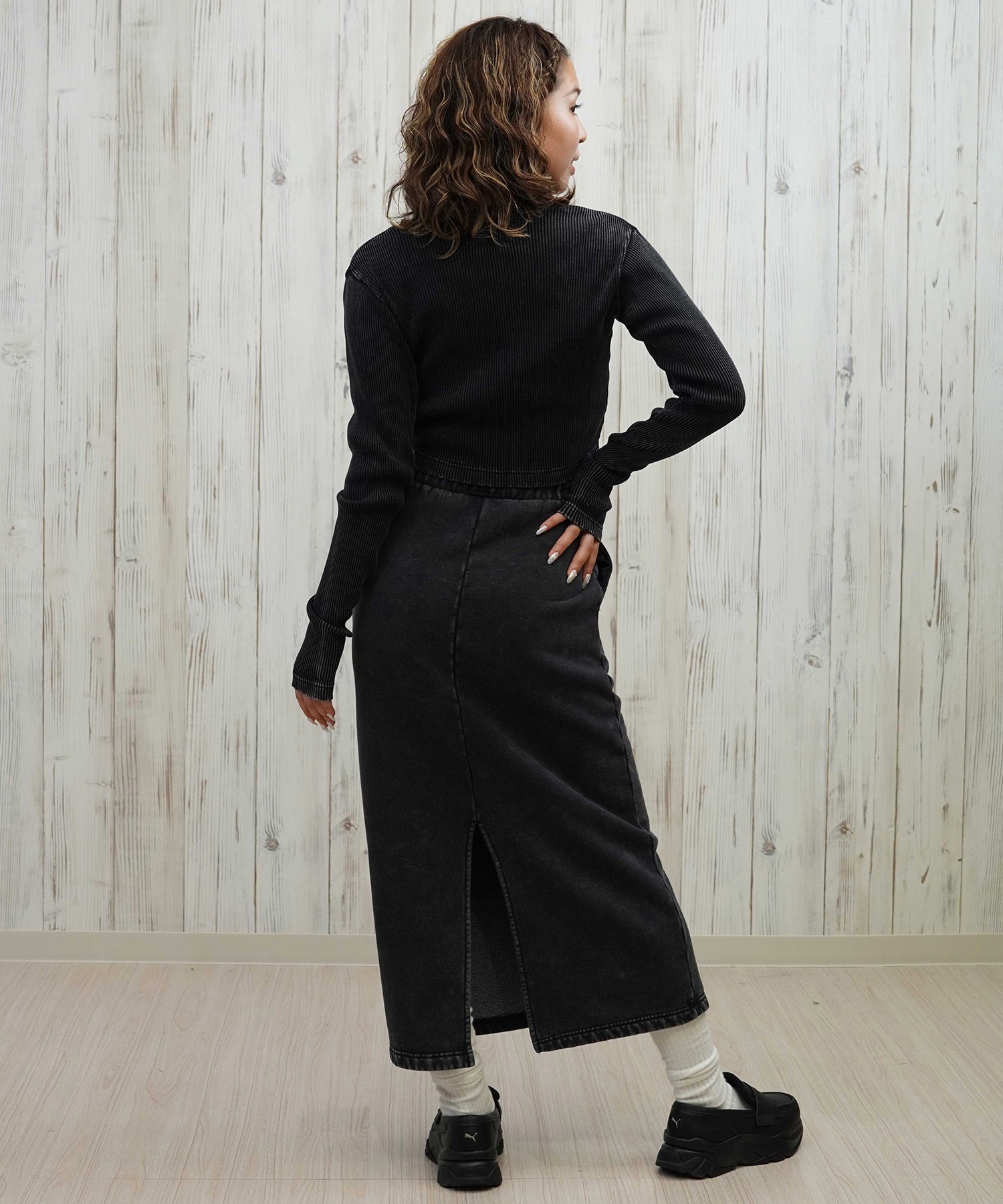 DC ディーシー スカート レディース ロングスカート 裏起毛 スウェットスカート LSK254306(BES-M)