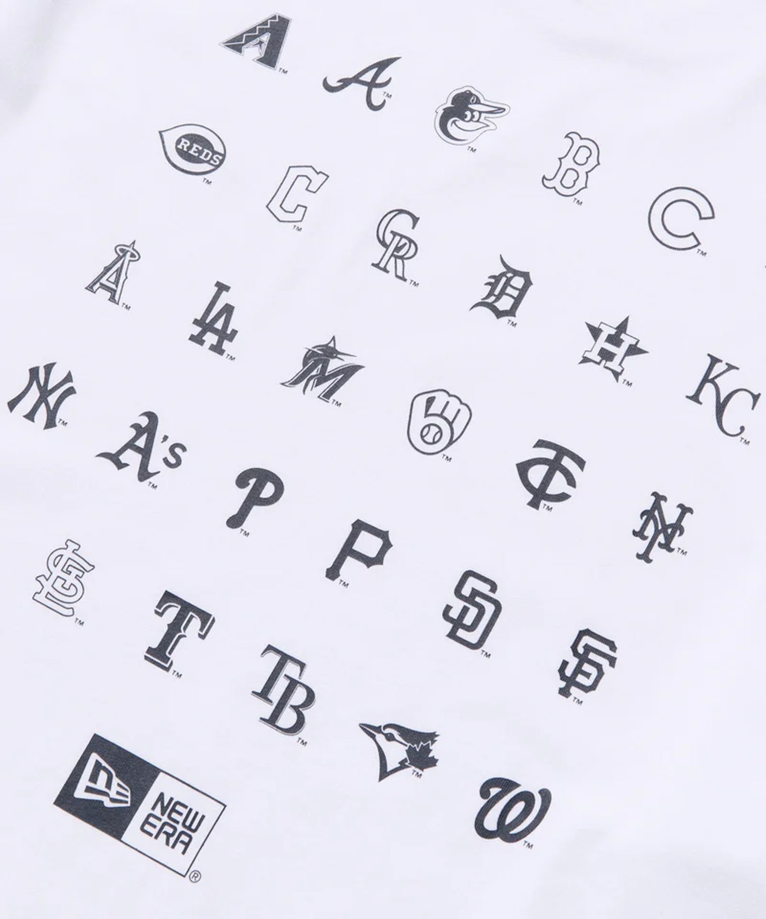 NEW ERA ニューエラ 半袖 Tシャツ メンズ バックプリント MLB ロゴ オーバーサイズ 14410063(WT-M)