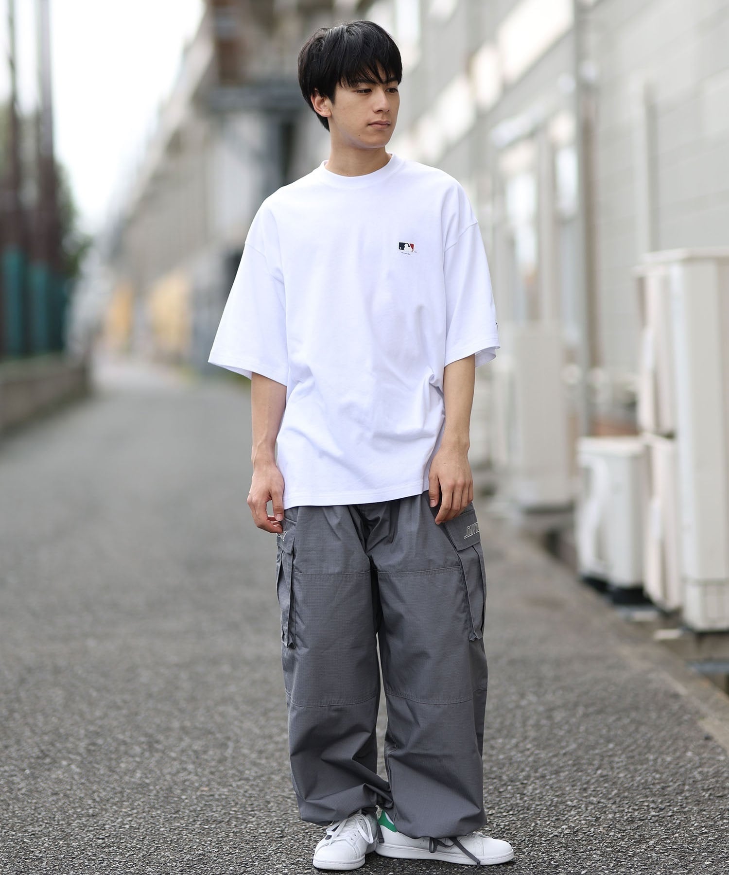 NEW ERA ニューエラ 半袖 Tシャツ メンズ バックプリント MLB ロゴ オーバーサイズ 14410063(WT-M)