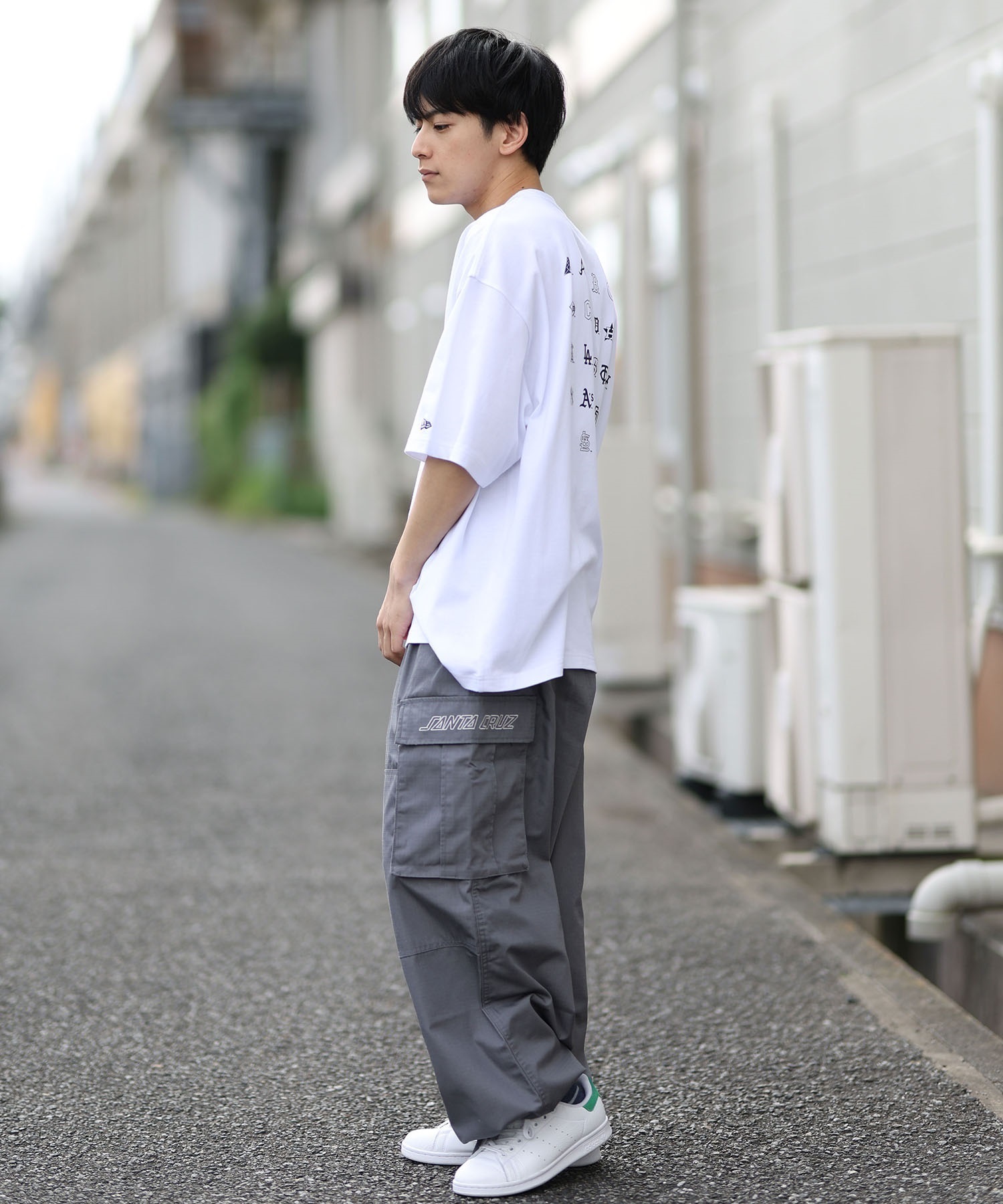 NEW ERA ニューエラ 半袖 Tシャツ メンズ バックプリント MLB ロゴ オーバーサイズ 14410063(WT-M)