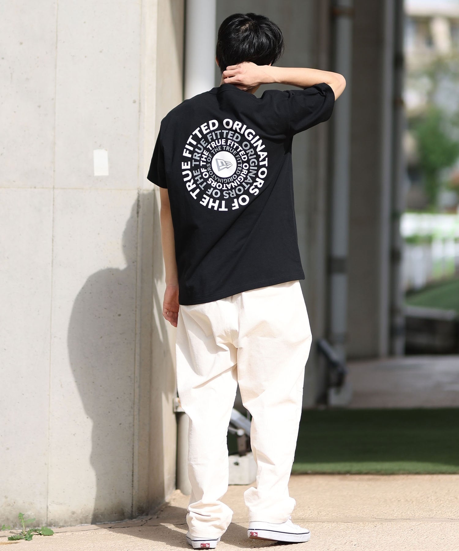 NEW ERA ニューエラ 半袖 Tシャツ メンズ ロゴ バックプリント Circle OOTTF 14410113(BK-M)