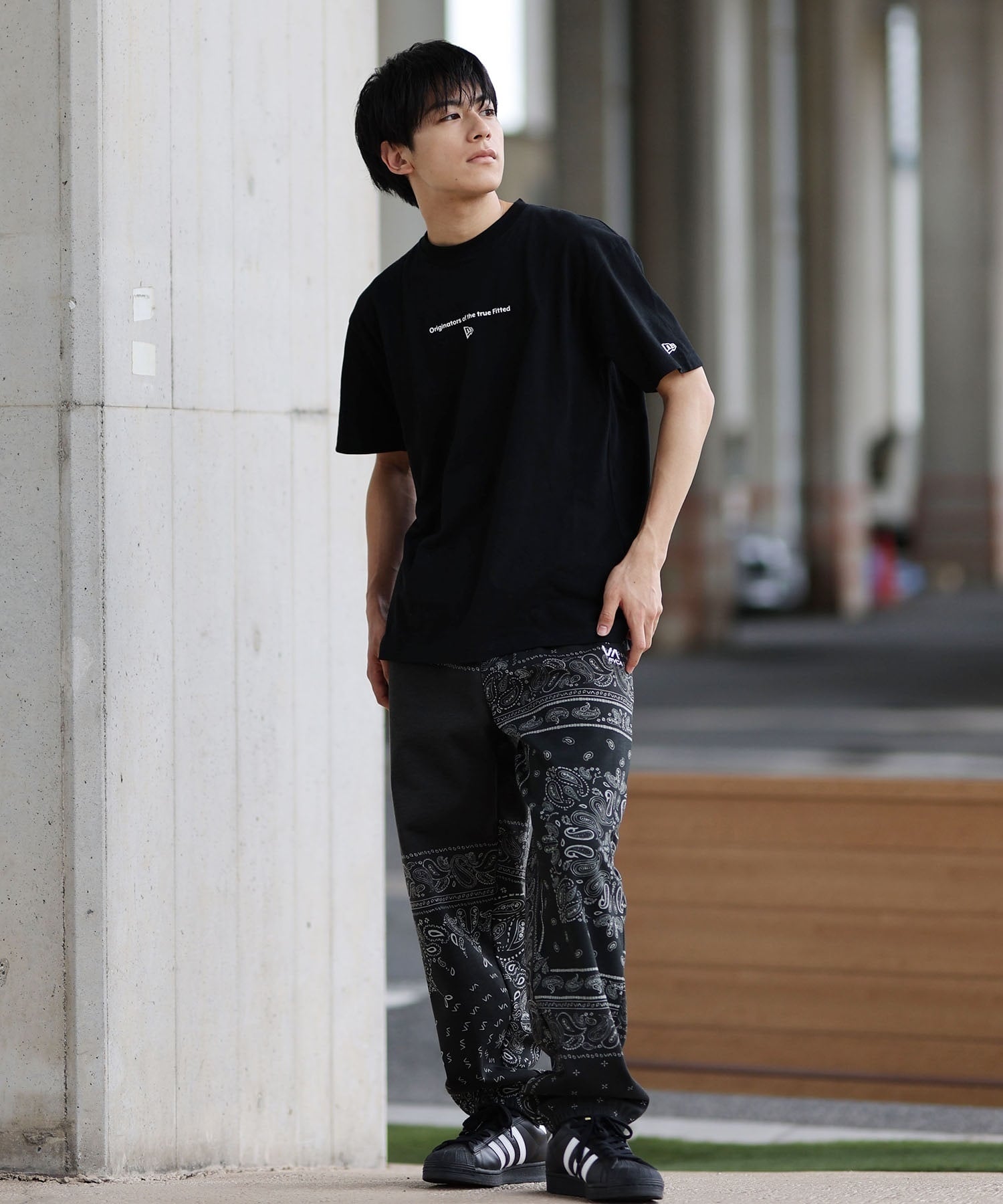 NEW ERA ニューエラ 半袖 Tシャツ メンズ ロゴ バックプリント Circle OOTTF 14410113(BK-M)