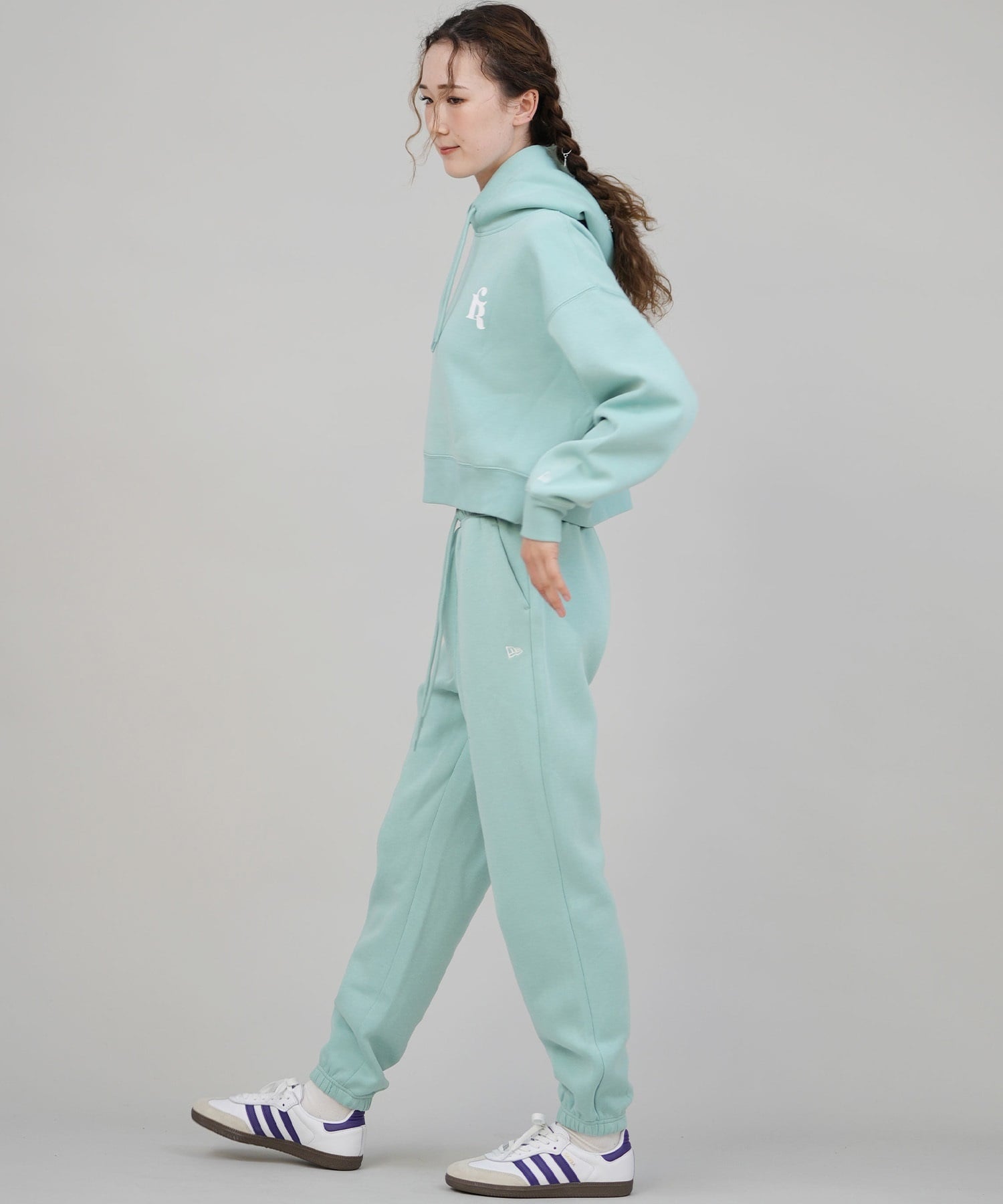 NEW ERA ニューエラ プルオーバー パーカー レディース NEW ERA×CALNAMUR SWEAT SHORT HOODIE 14875703(MNT-S)