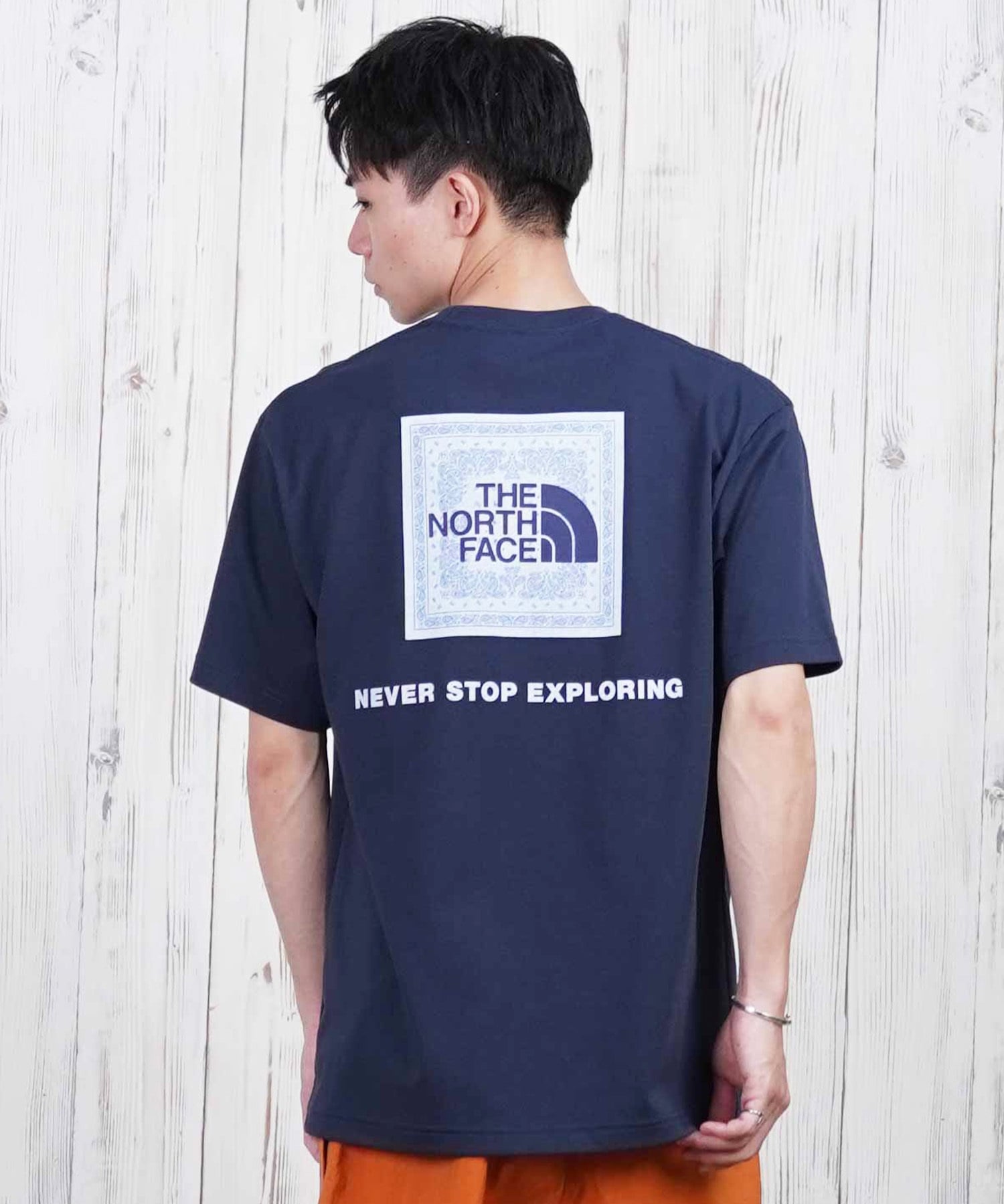 THE NORTH FACE ザ・ノース・フェイス 半袖 Tシャツ メンズ ショートスリーブバンダナスクエアロゴティー NT32446(W2-S)
