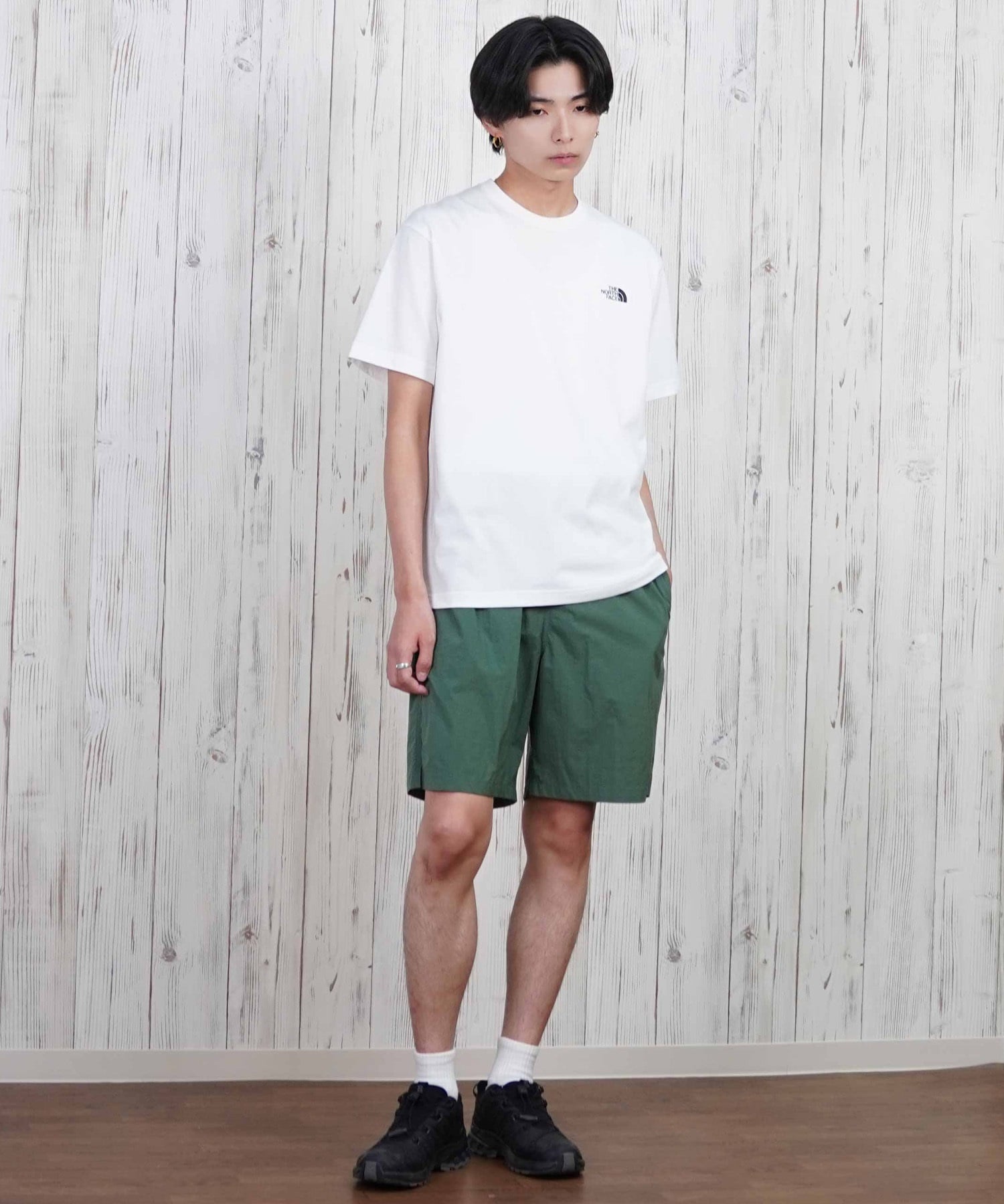 THE NORTH FACE ザ・ノース・フェイス 半袖 Tシャツ メンズ ショートスリーブバンダナスクエアロゴティー NT32446(W2-S)