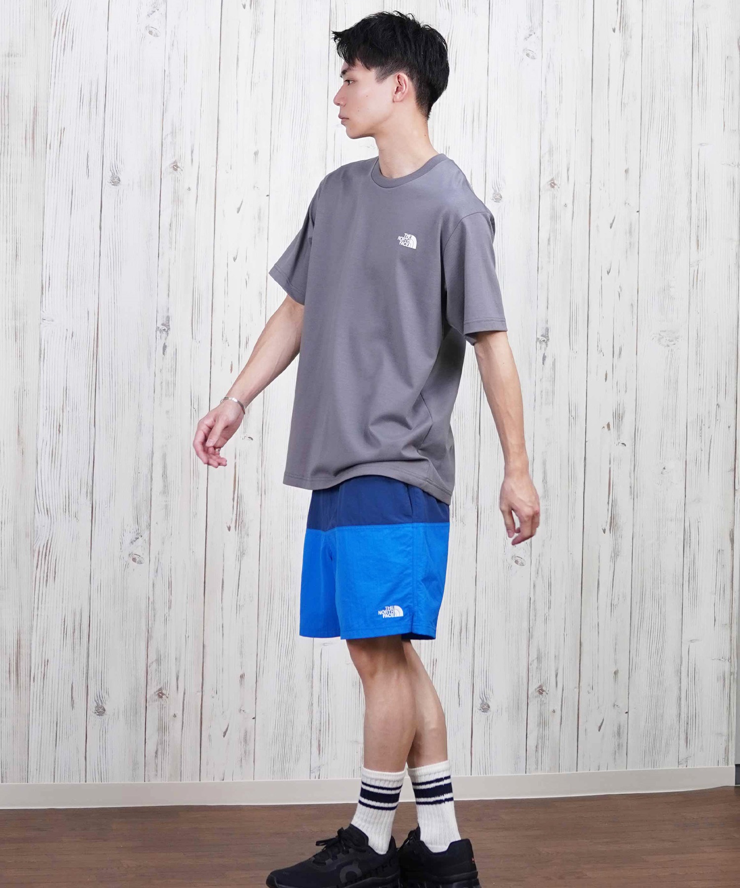 THE NORTH FACE ザ・ノース・フェイス 半袖 Tシャツ メンズ ショートスリーブバンダナスクエアロゴティー NT32446(W2-S)