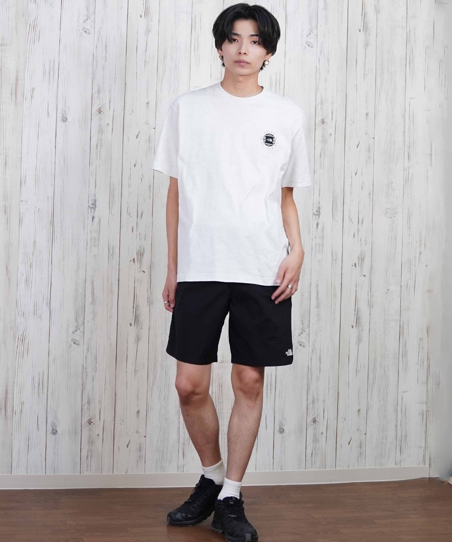 THE NORTH FACE ザ・ノース・フェイス 半袖 Tシャツ メンズ ショートスリーブジオスクエアロゴティー NT32541(WX-S)