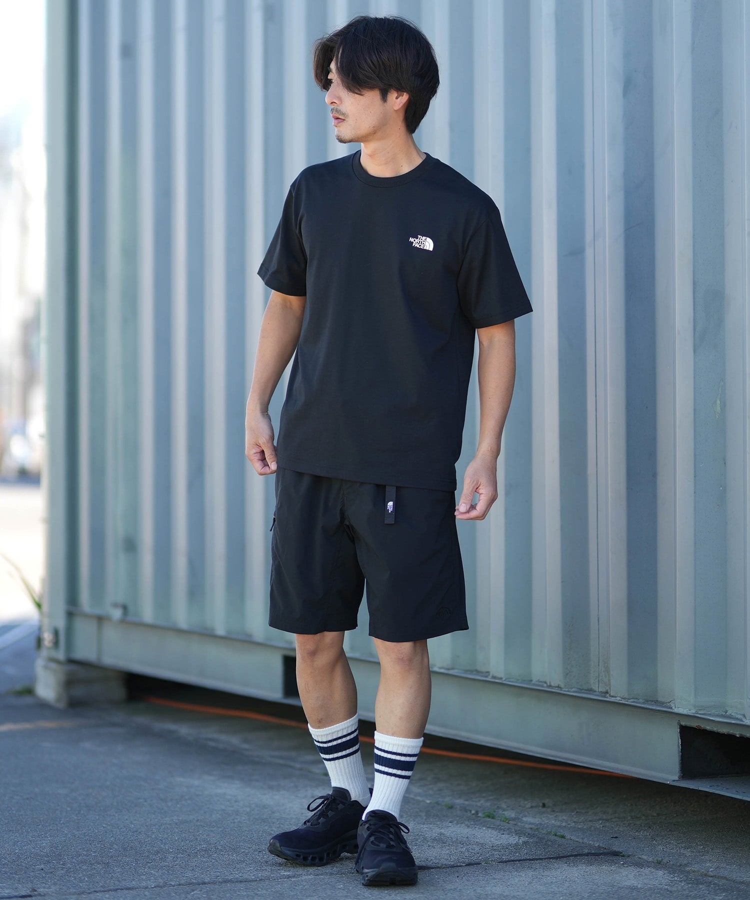 THE NORTH FACE ザ・ノース・フェイス 半袖 Tシャツ メンズ ショートスリーブバックスクエアートラバースロゴティー NT32543(W-S)