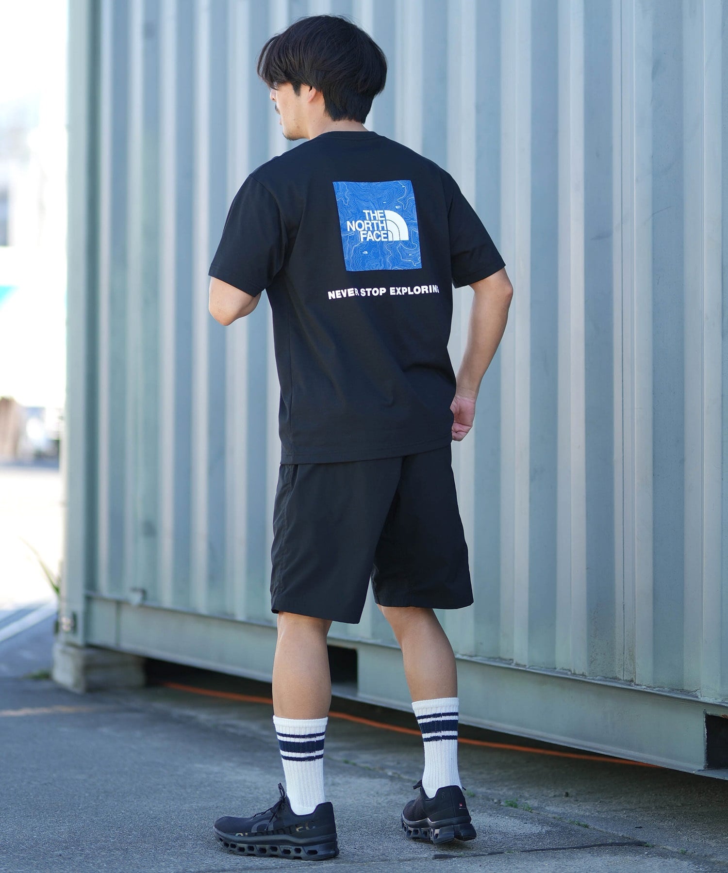 THE NORTH FACE ザ・ノース・フェイス 半袖 Tシャツ メンズ ショートスリーブバックスクエアートラバースロゴティー NT32543(W-S)