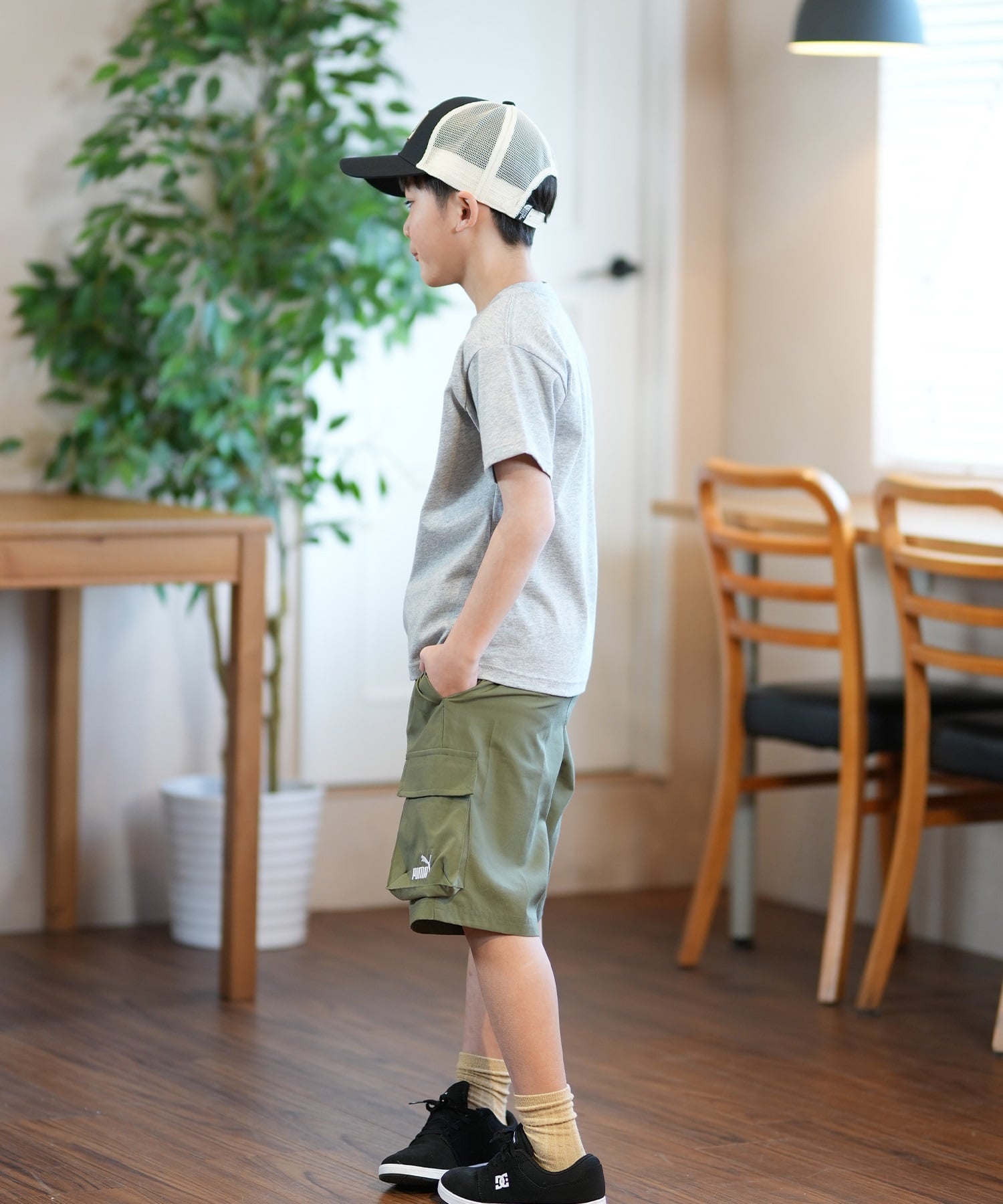 THE NORTH FACE ザ・ノース・フェイス Tシャツ キッズ 半袖 UVカット ショートスリーブカモロゴティー NTJ32359(WW-130cm)