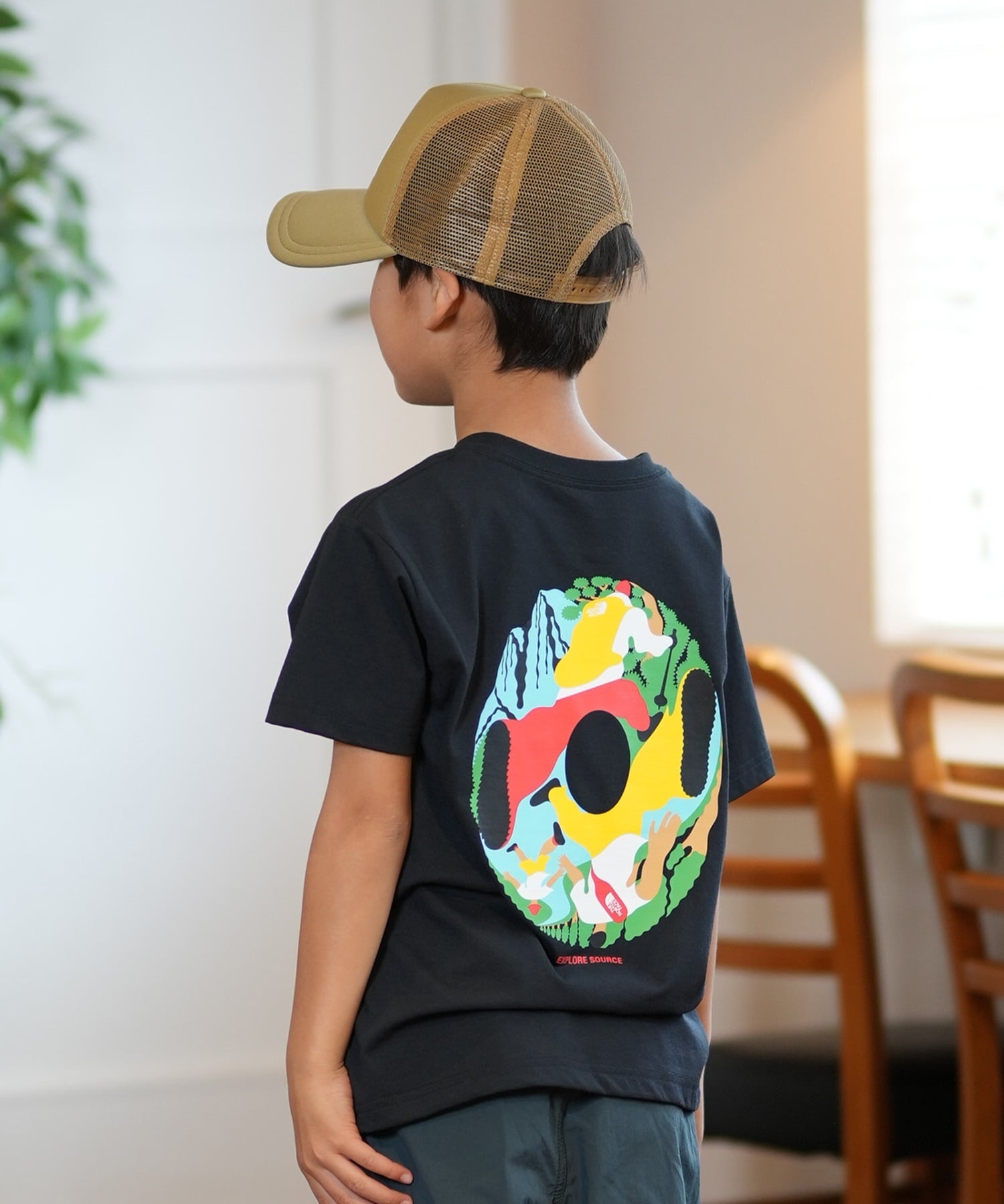 THE NORTH FACE ザ・ノース・フェイス Tシャツ キッズ 半袖 吸汗速乾 UVカット ショートスリーブイーエスサーキュレーションティー NTJ32577(W-130cm)