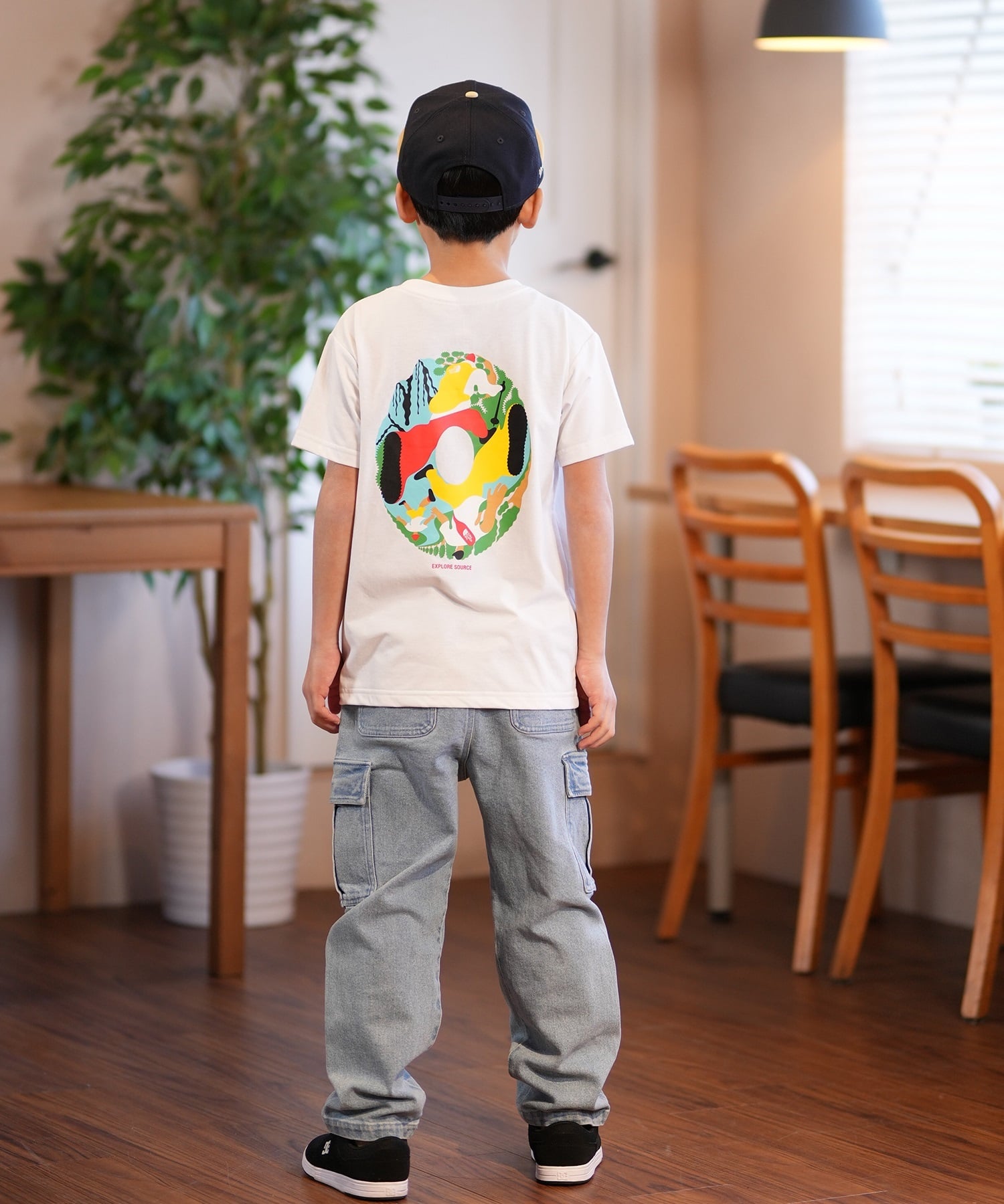 THE NORTH FACE ザ・ノース・フェイス Tシャツ キッズ 半袖 吸汗速乾 UVカット ショートスリーブイーエスサーキュレーションティー NTJ32577(W-130cm)