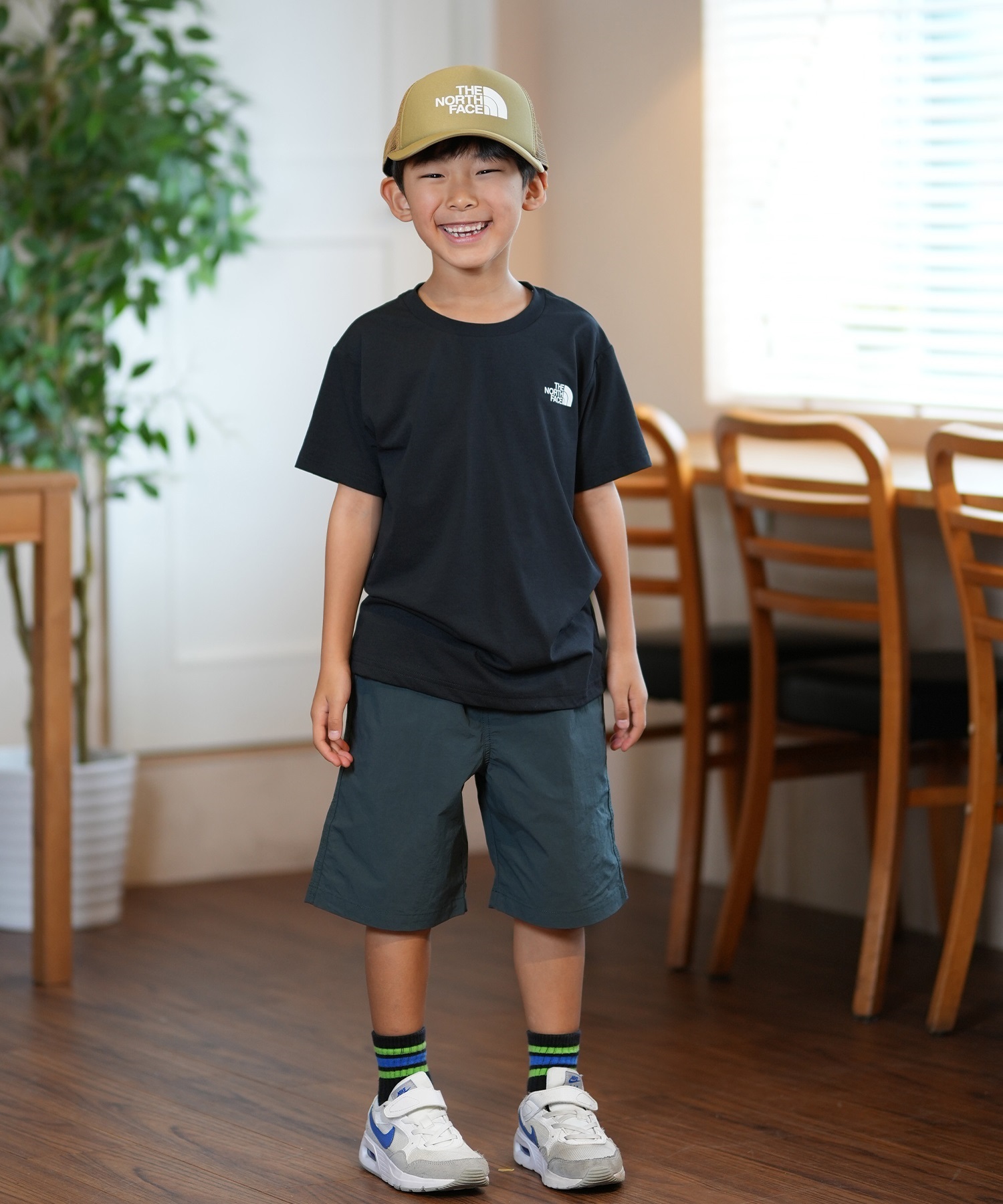 THE NORTH FACE ザ・ノース・フェイス Tシャツ キッズ 半袖 吸汗速乾 UVカット ショートスリーブイーエスサーキュレーションティー NTJ32577(W-130cm)