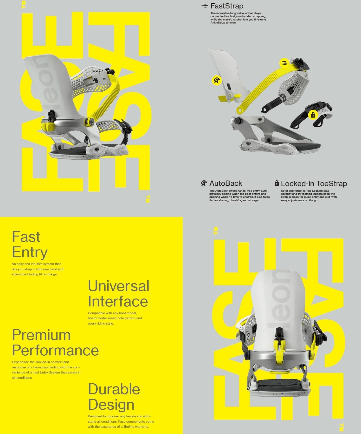 BATALEON バタレオン スノーボード バインディング ビンディング メンズ Blaster Pro AW Fase x Tor クイックエントリー 25-26モデル MM D4【2526】(ONECOLOR-ML)